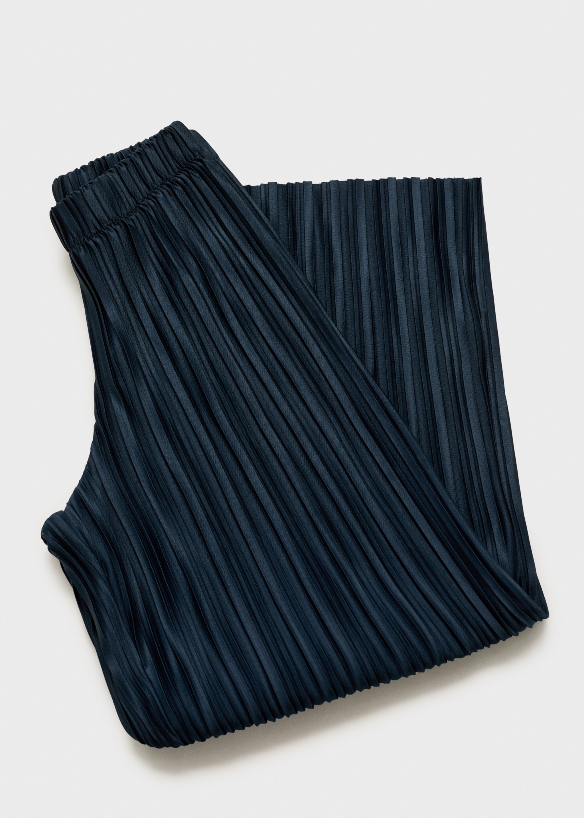 Ribbed culottes trousers - Details of the article 0, Dark Navy. Ref: 77089231-00.