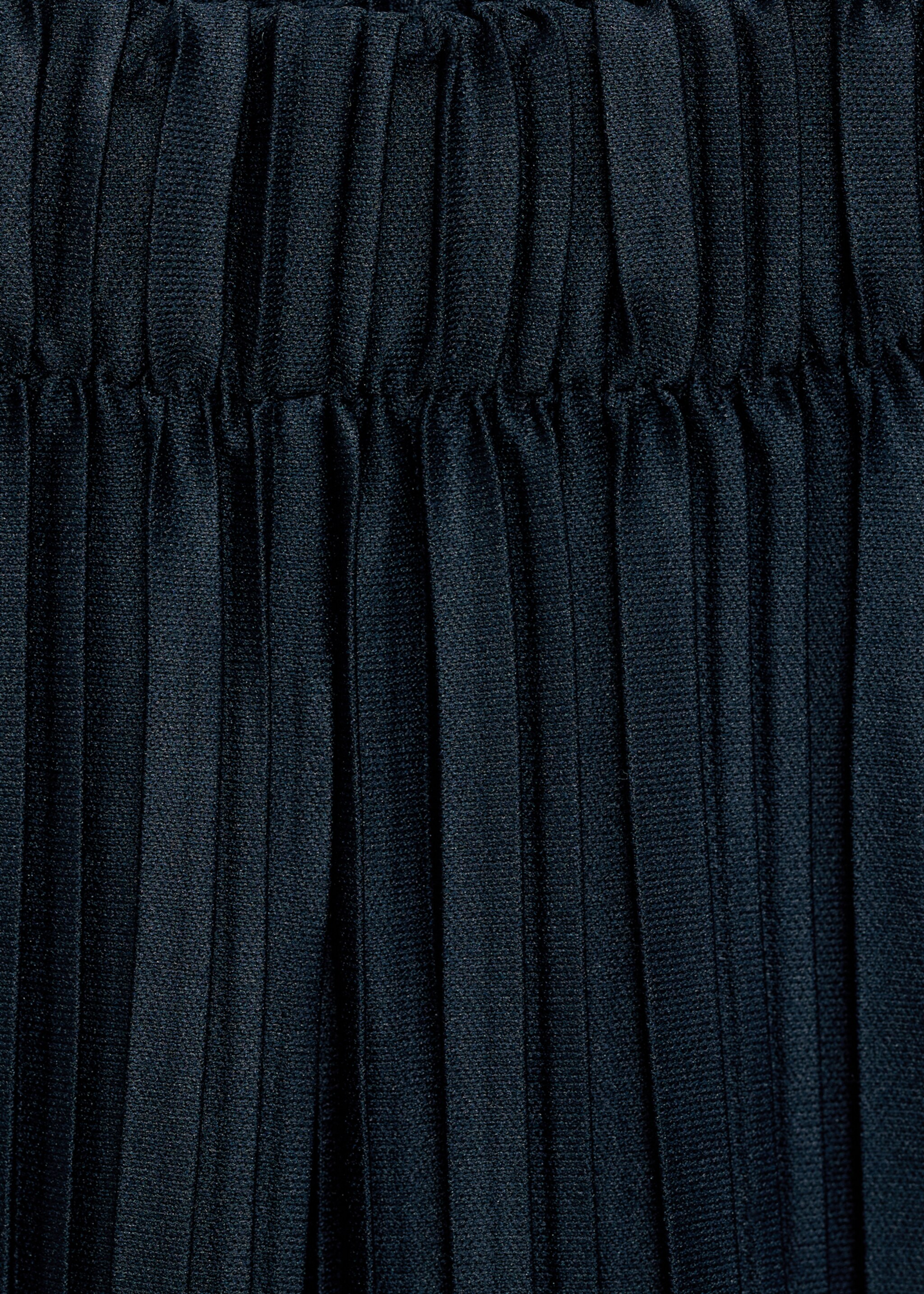 Ribbed culottes trousers - Details of the article 8, Dark Navy. Ref: 77089231-00.