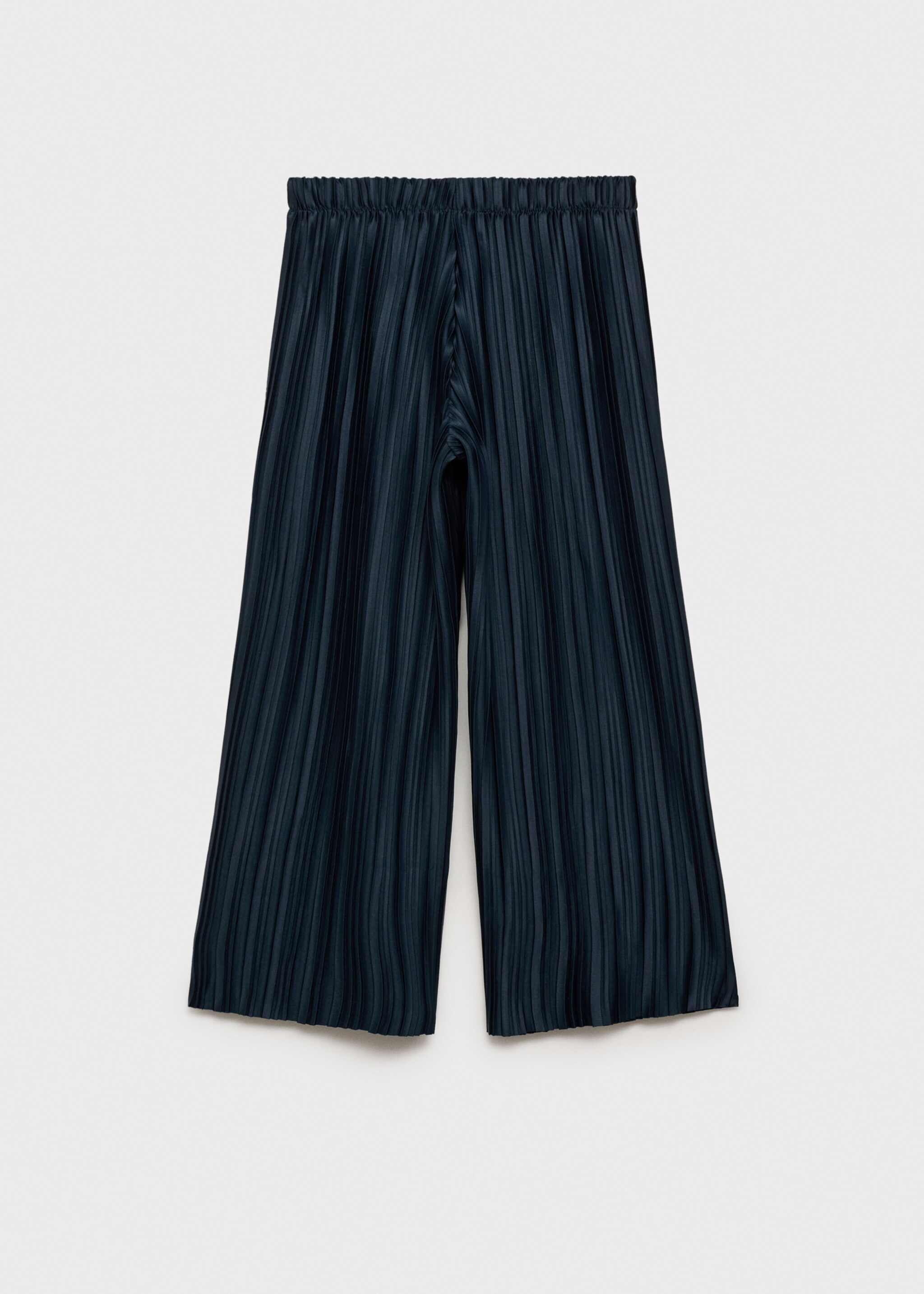 Ribbed culottes trousers - Reverse of the article, Dark Navy. Ref: 77089231-00.