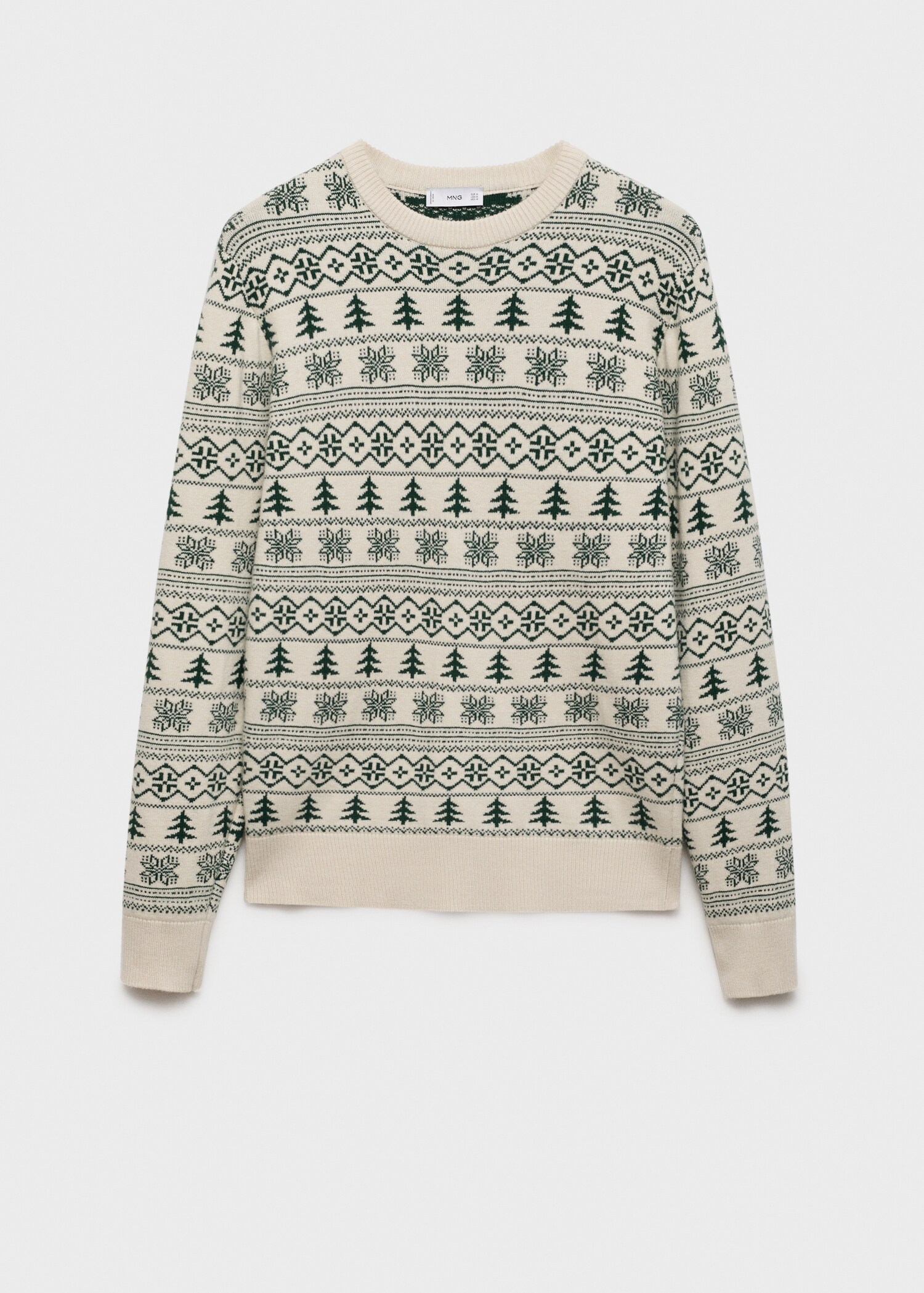 Christmas-print knitted sweater - Article without model