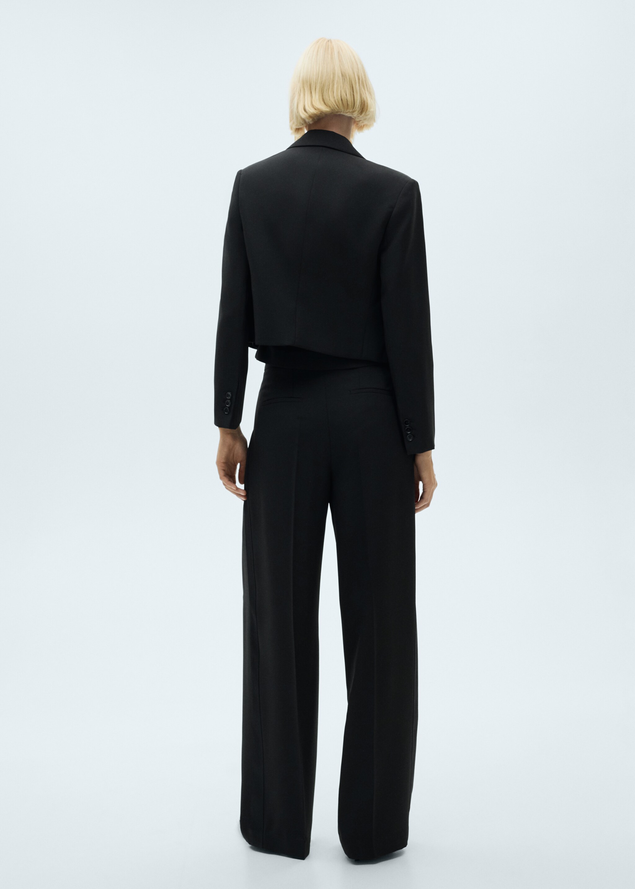 Pantalon de tailleur droit - Verso de l’article, Noir. Ref: 77089235-00.