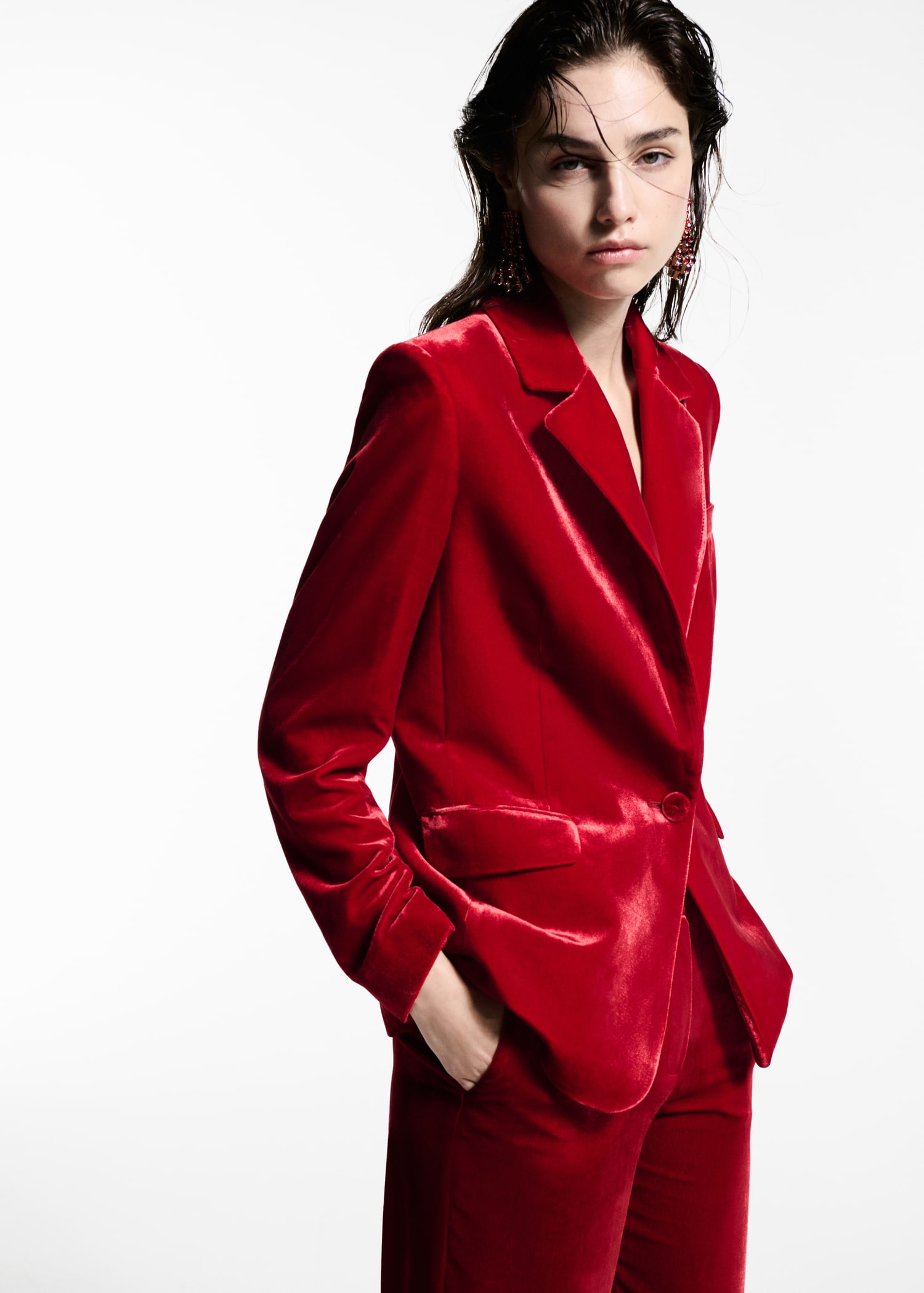 Blazer traje terciopelo Mujer MANGO OUTLET España (Península y