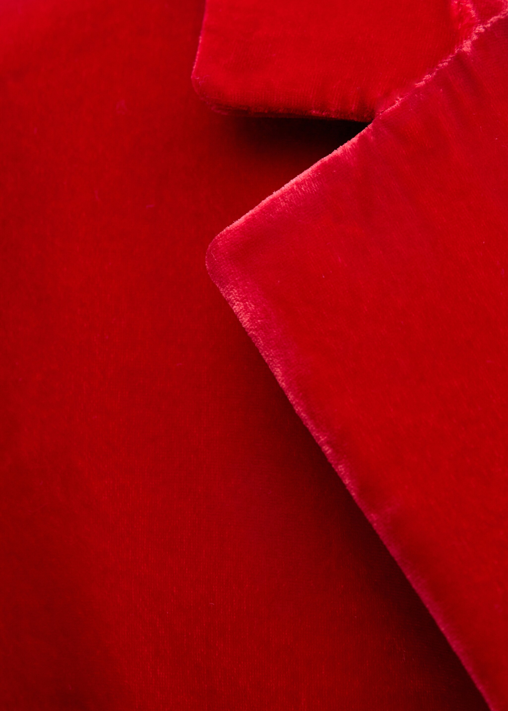 Velvet suit jacket - Details of the article 0, Strawberry. Ref: 77089236-00.