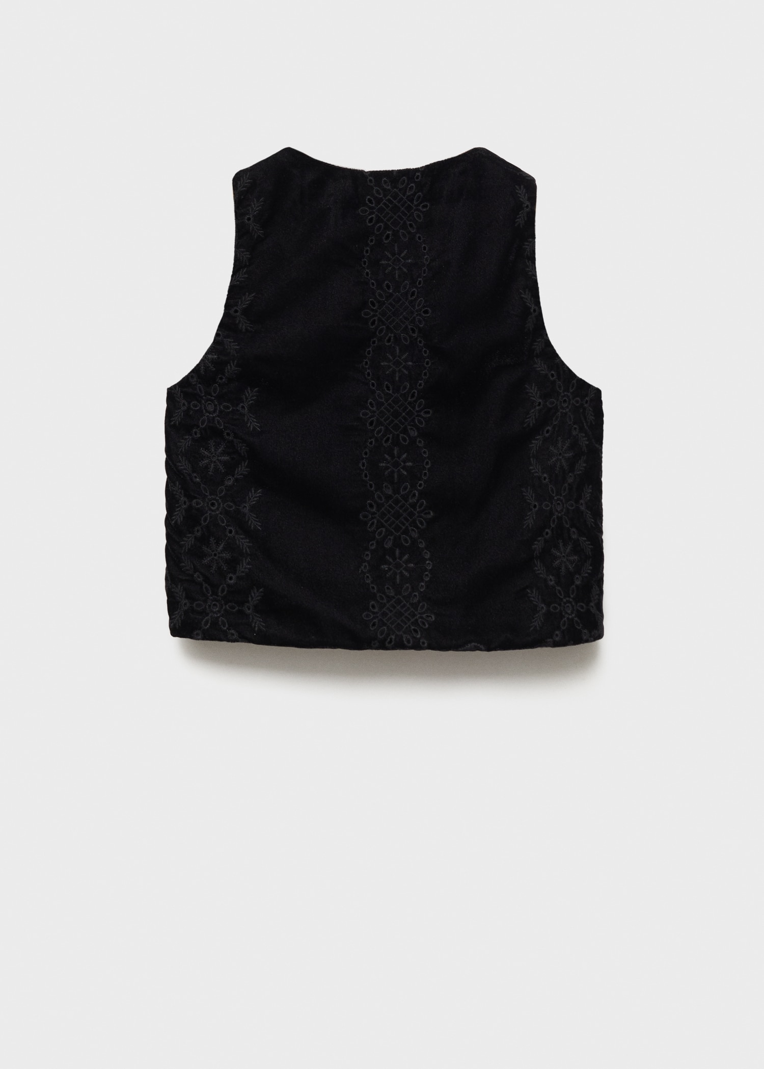 Chaleco terciopelo bordado Niña MANGO OUTLET España (Península