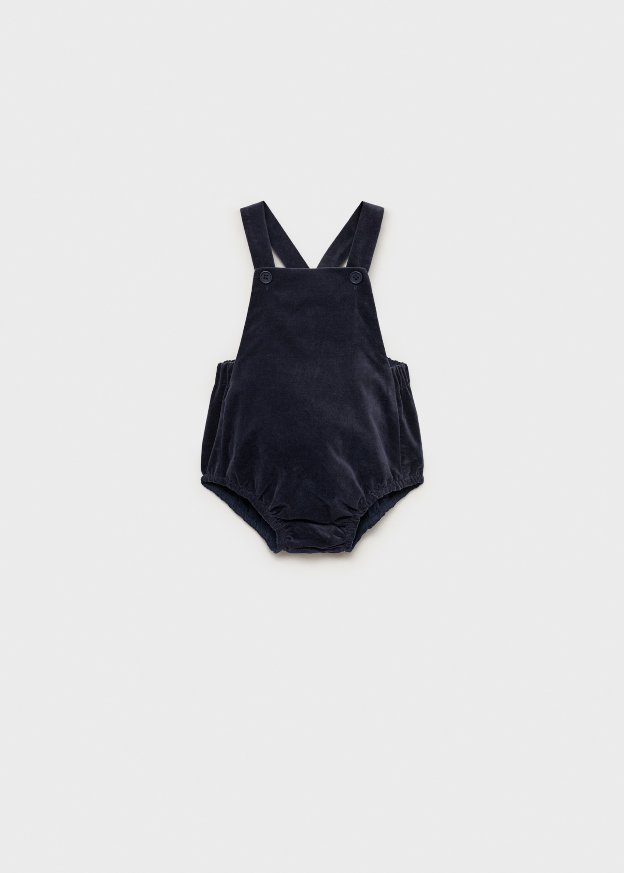Velvet romper - Article without model, Dark Navy. Ref: 77089242-00.