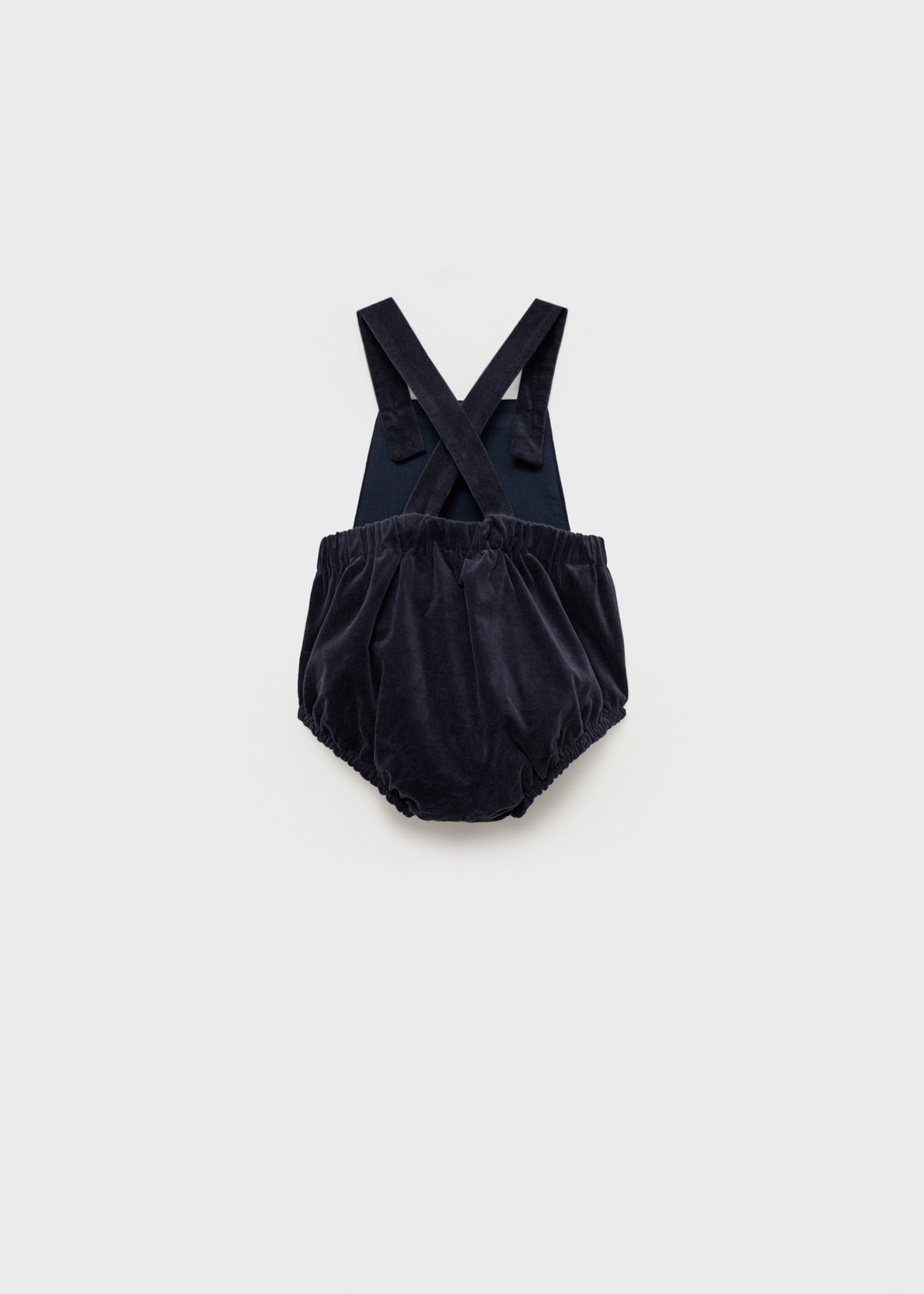 Velvet romper - Reverse of the article, Dark Navy. Ref: 77089242-00.