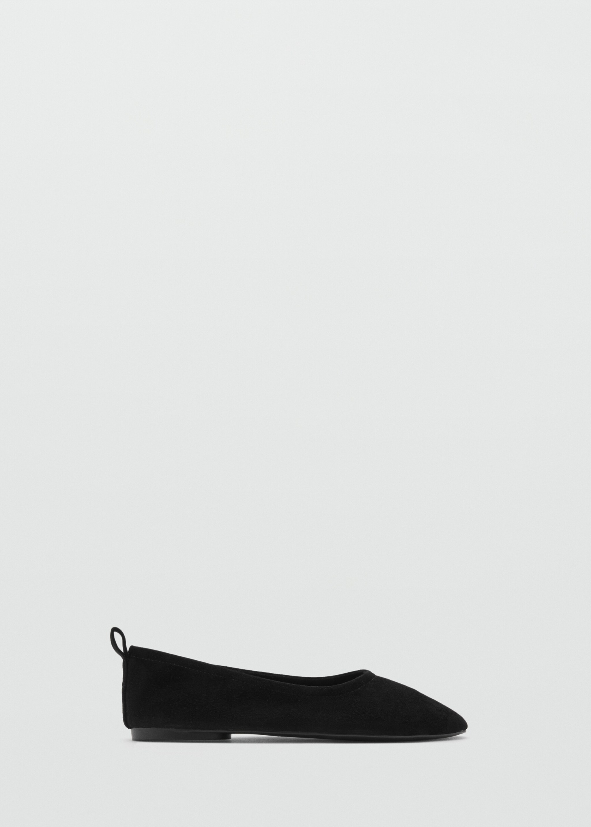 Basic leather ballerina shoes - Article without model, Black. Ref: 77089243-00.