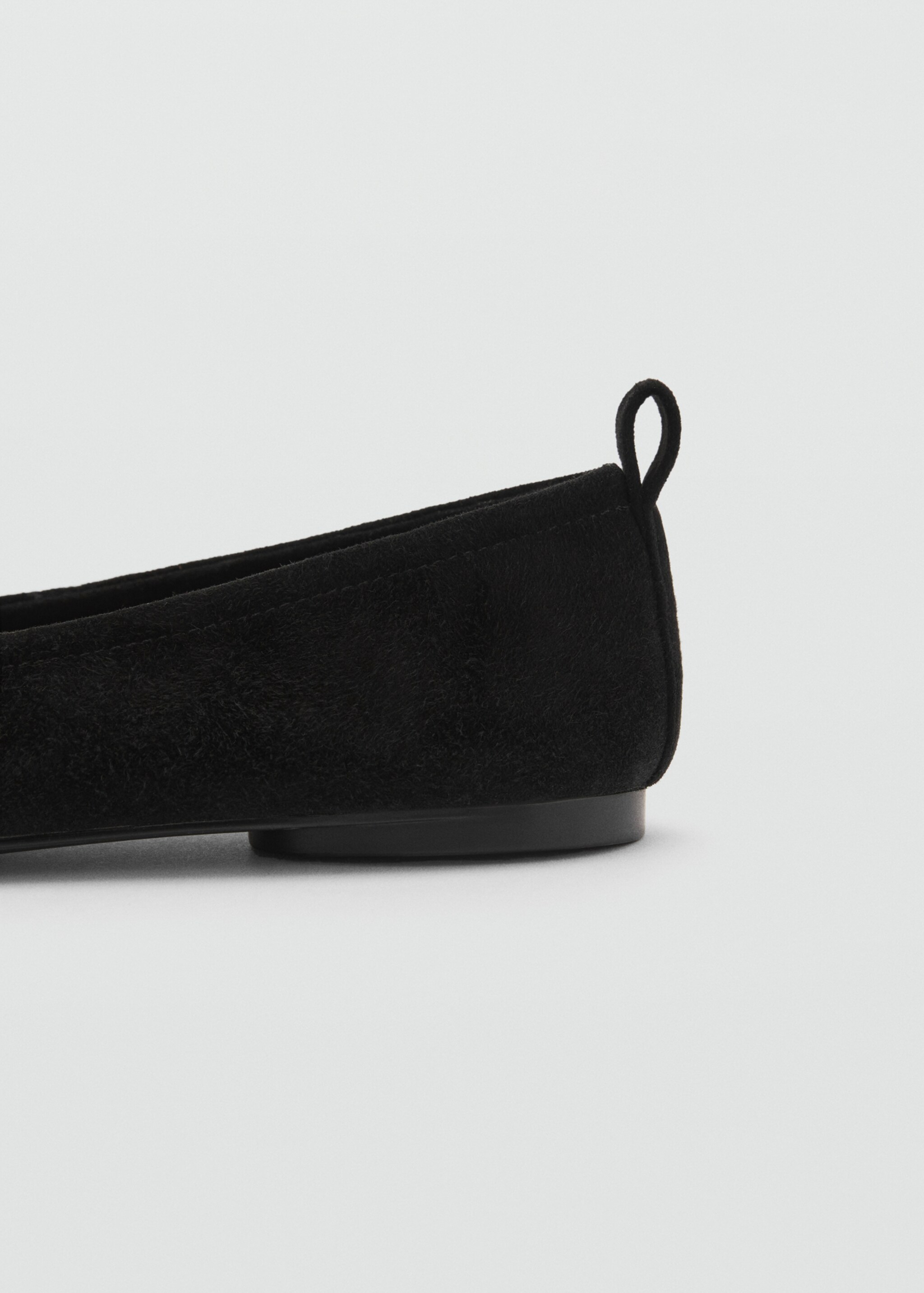 Basic leather ballerina shoes - Details of the article 1, Black. Ref: 77089243-00.