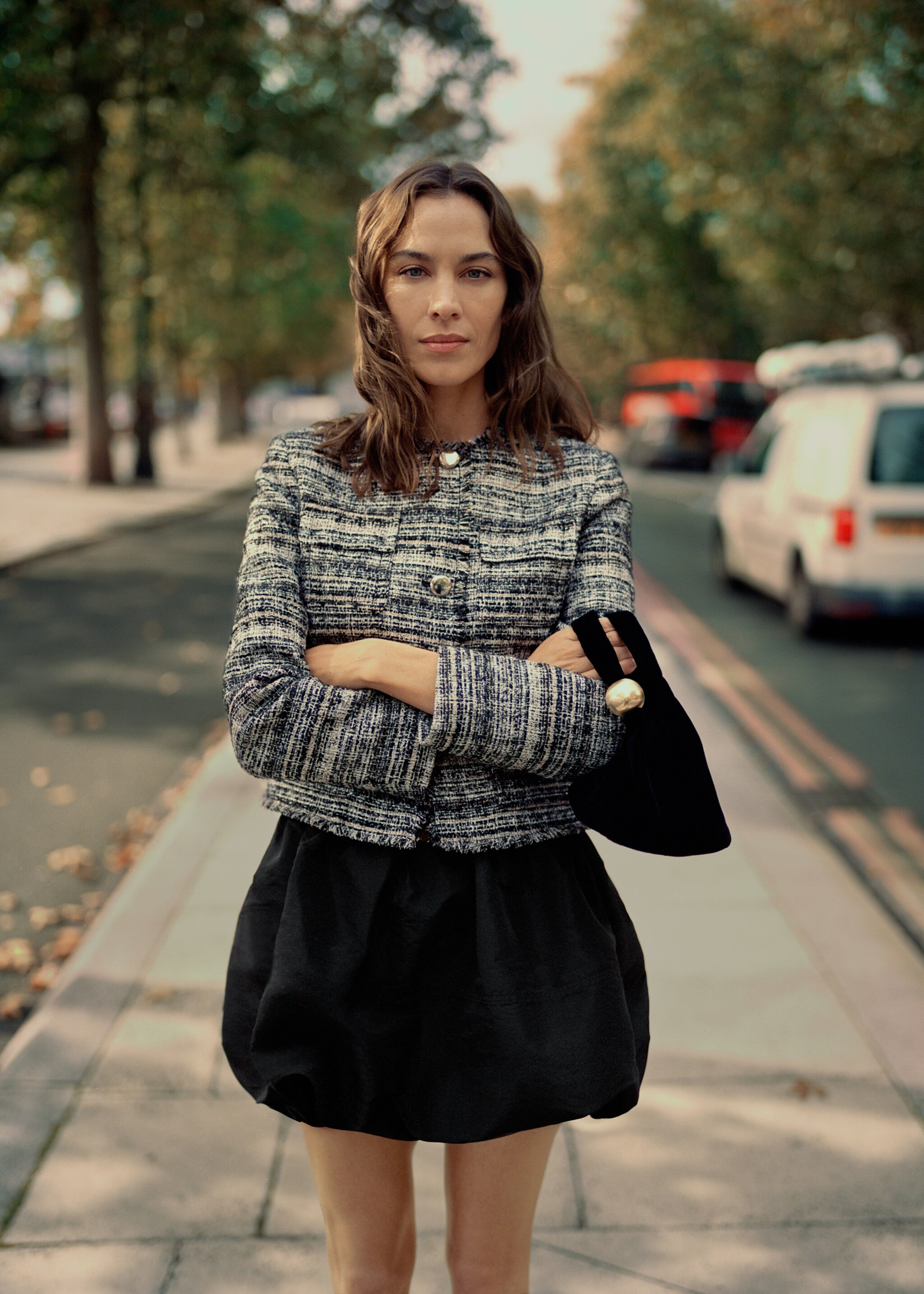 Tweed jacket with metal buttons - Details of the article 9, Black. Ref: 77089245-00.