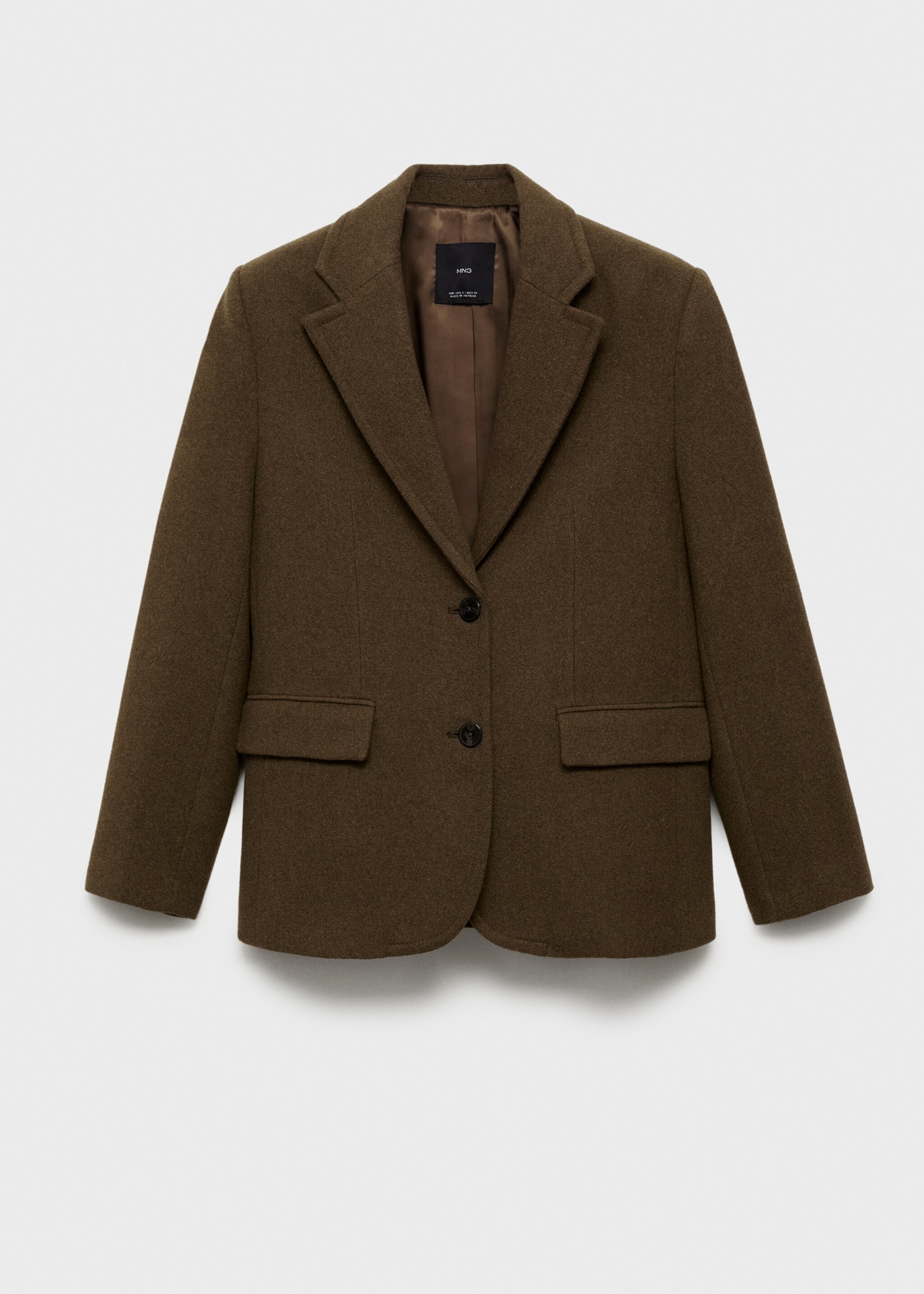 Blazer lana bolsillos - Artículo sin modelo, Khaki. Ref: 77089406-00.