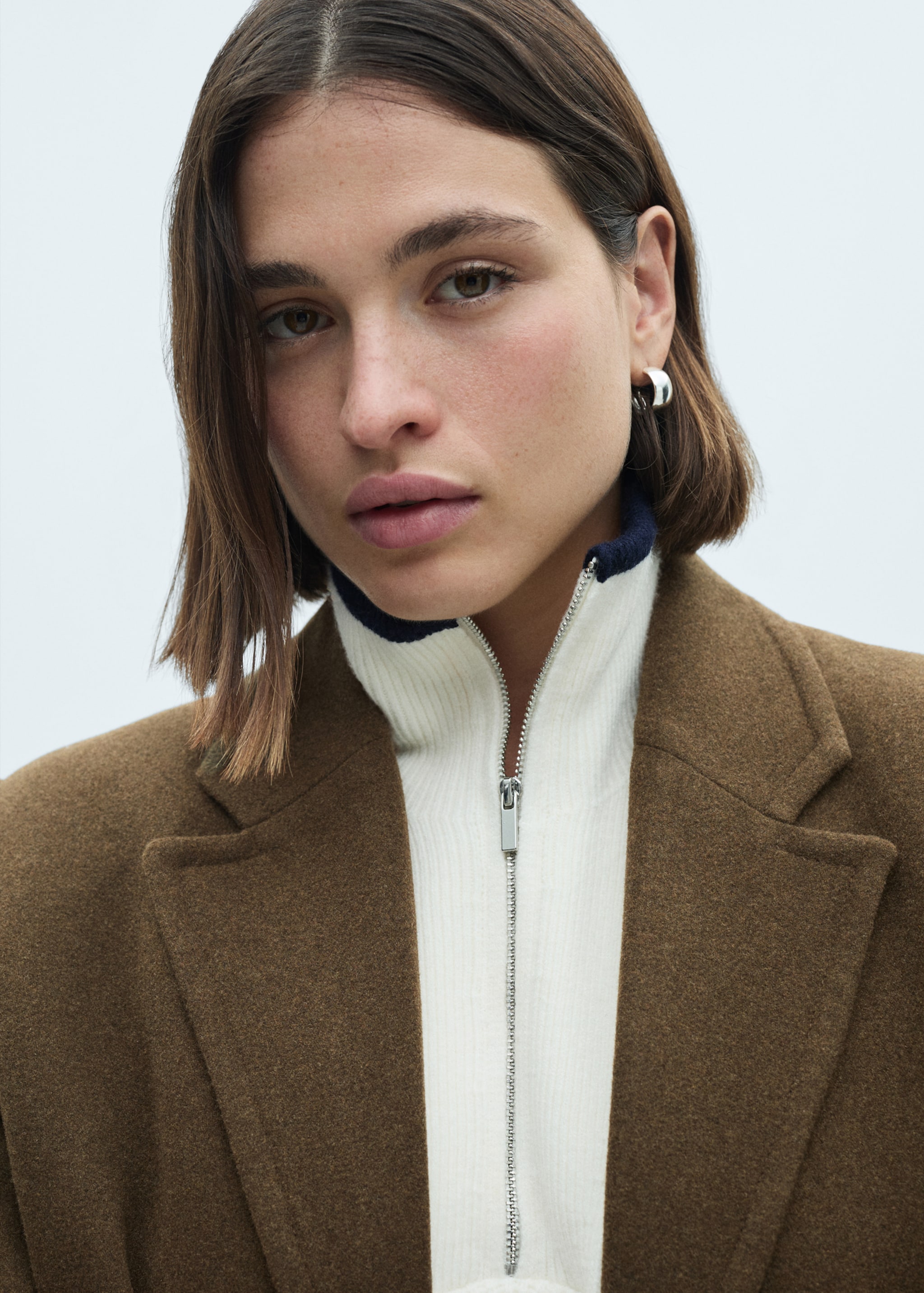 Blazer lana bolsillos - Detalle del artículo 4, Khaki. Ref: 77089406-00.