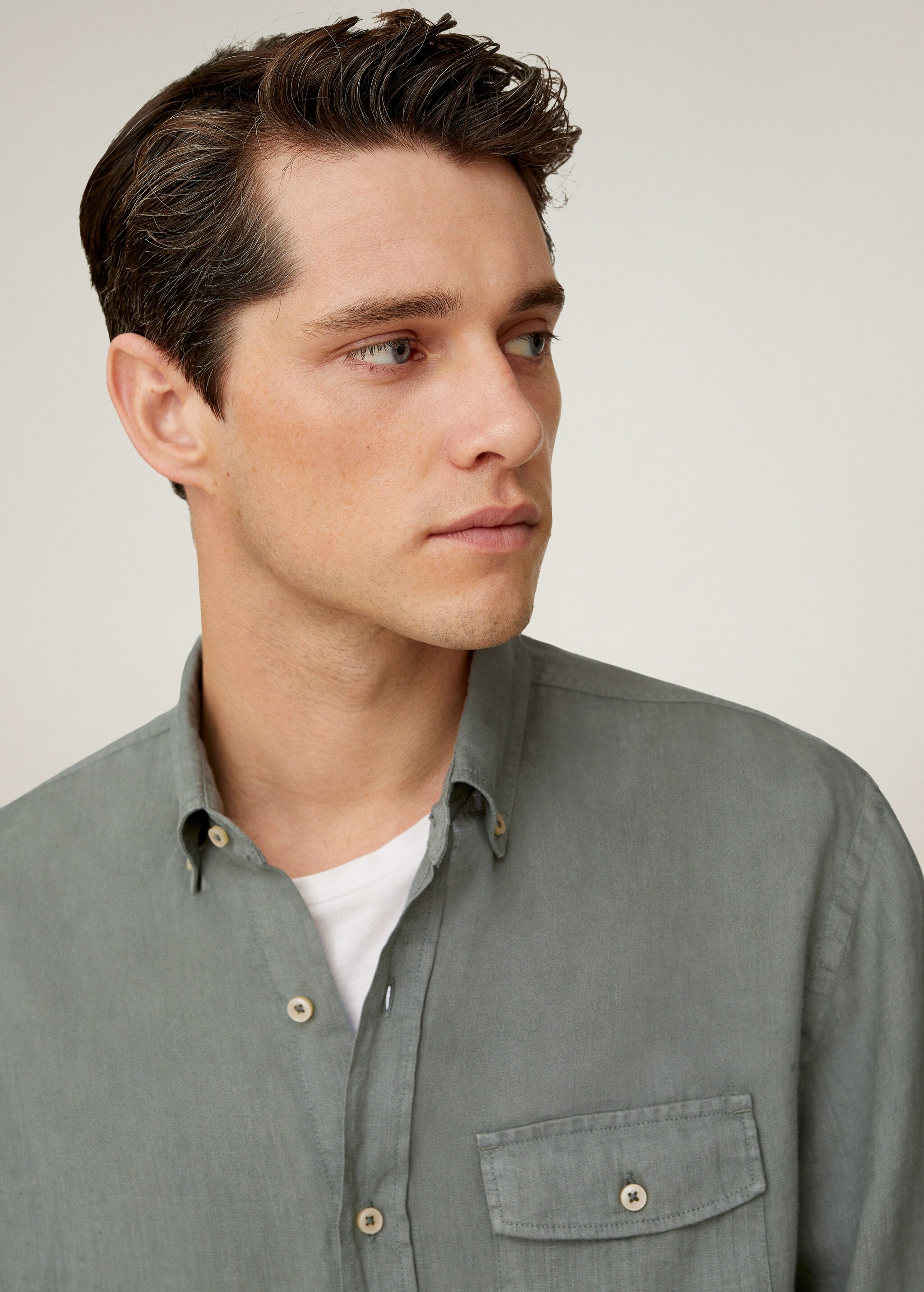Camisa regular fit 100% lino - Detalle del artículo 1