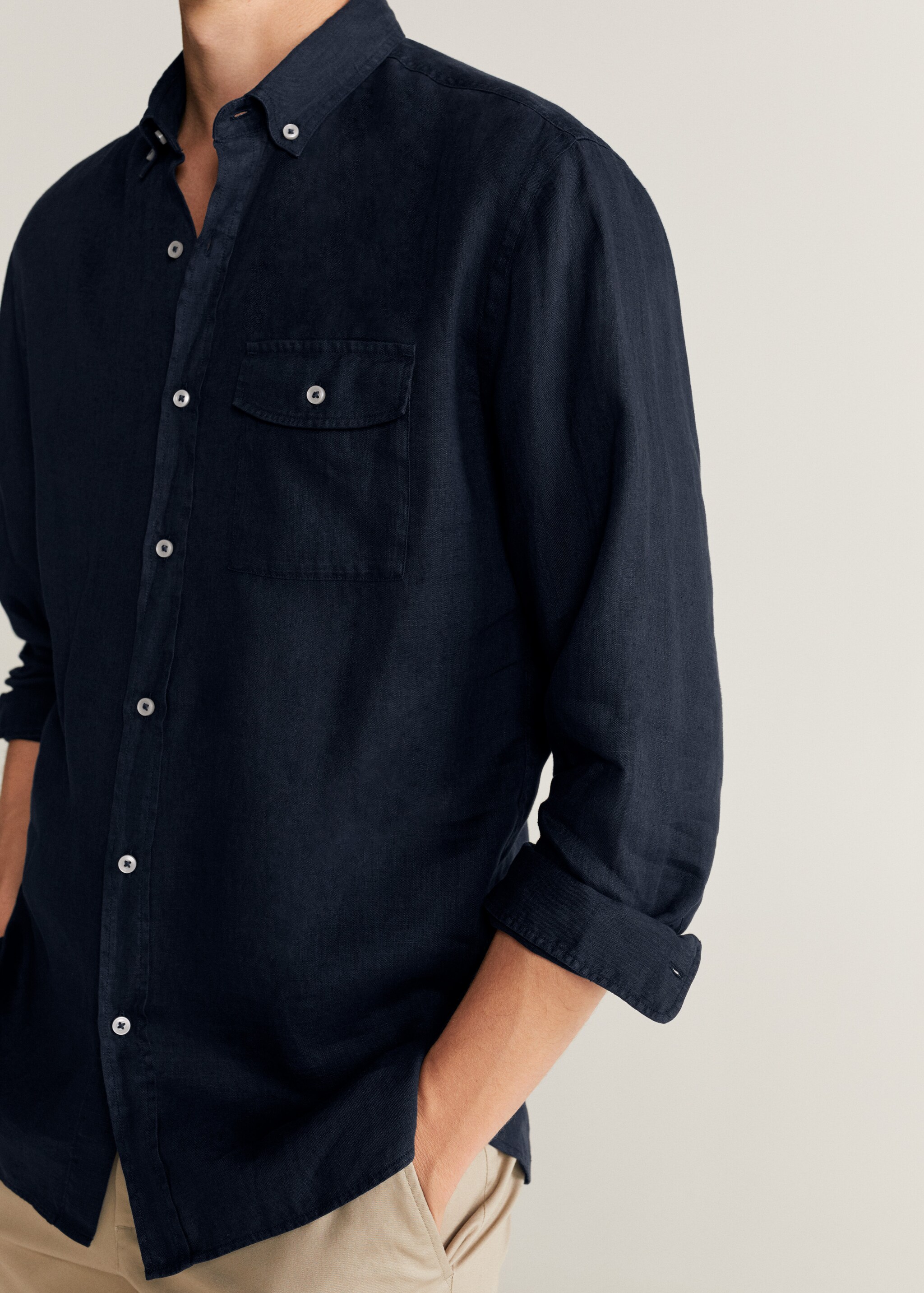 Camisa regular fit 100% lino - Detalle del artículo 1