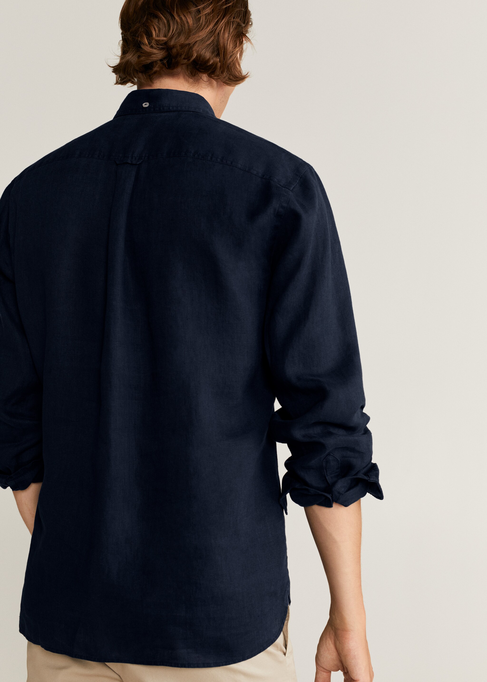 Camisa regular fit 100% lino - Reverso del artículo