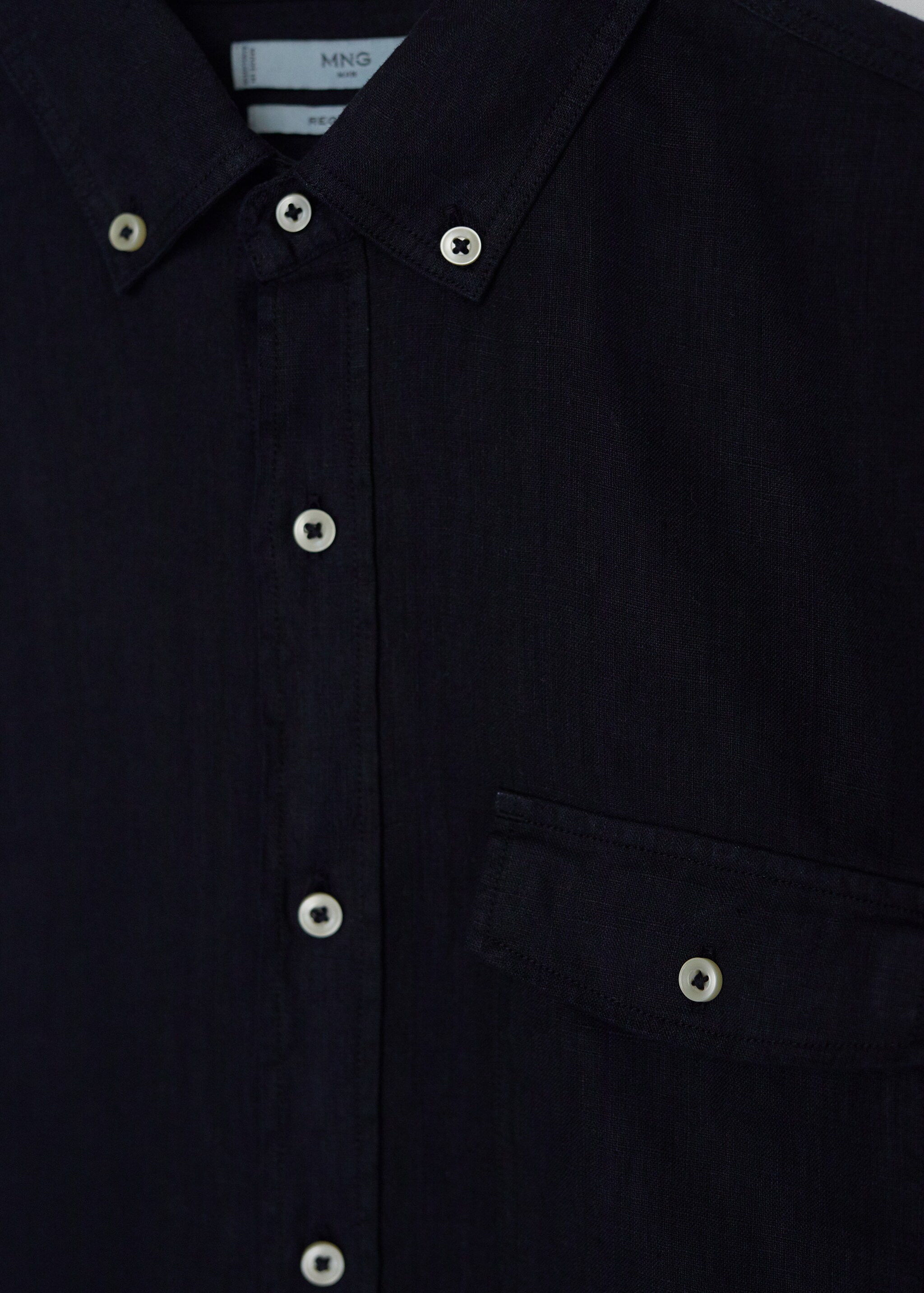Camisa regular fit 100% lino - Detalle del artículo 8