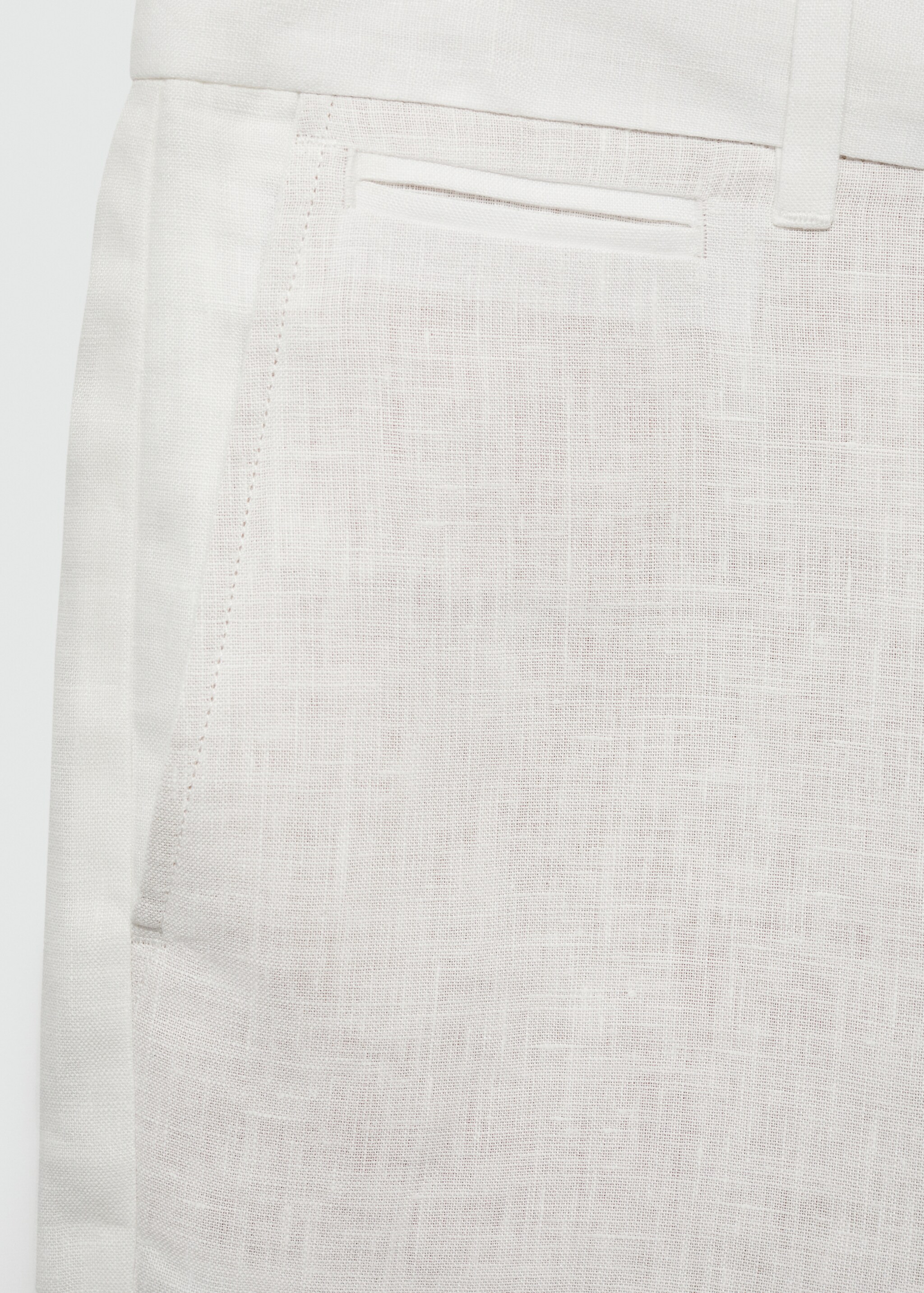 Slim-Fit-Bermudashorts aus 100 % Leinen - Detail des Artikels 0
