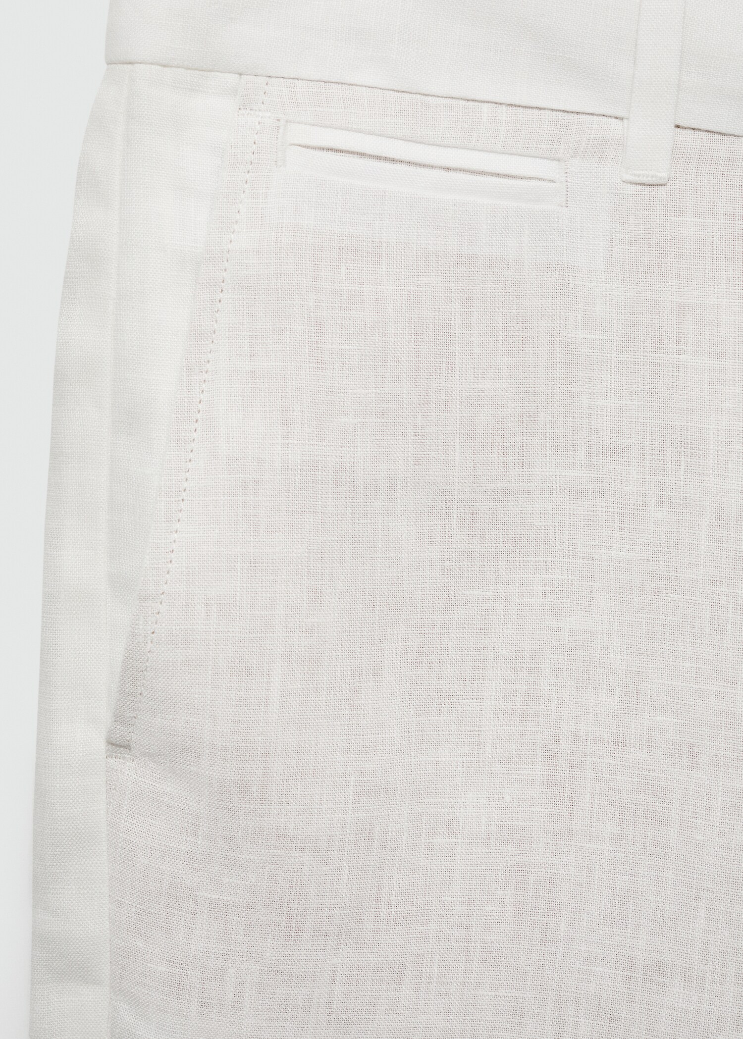 Slim-Fit-Bermudashorts aus 100 % Leinen - Detail des Artikels 0