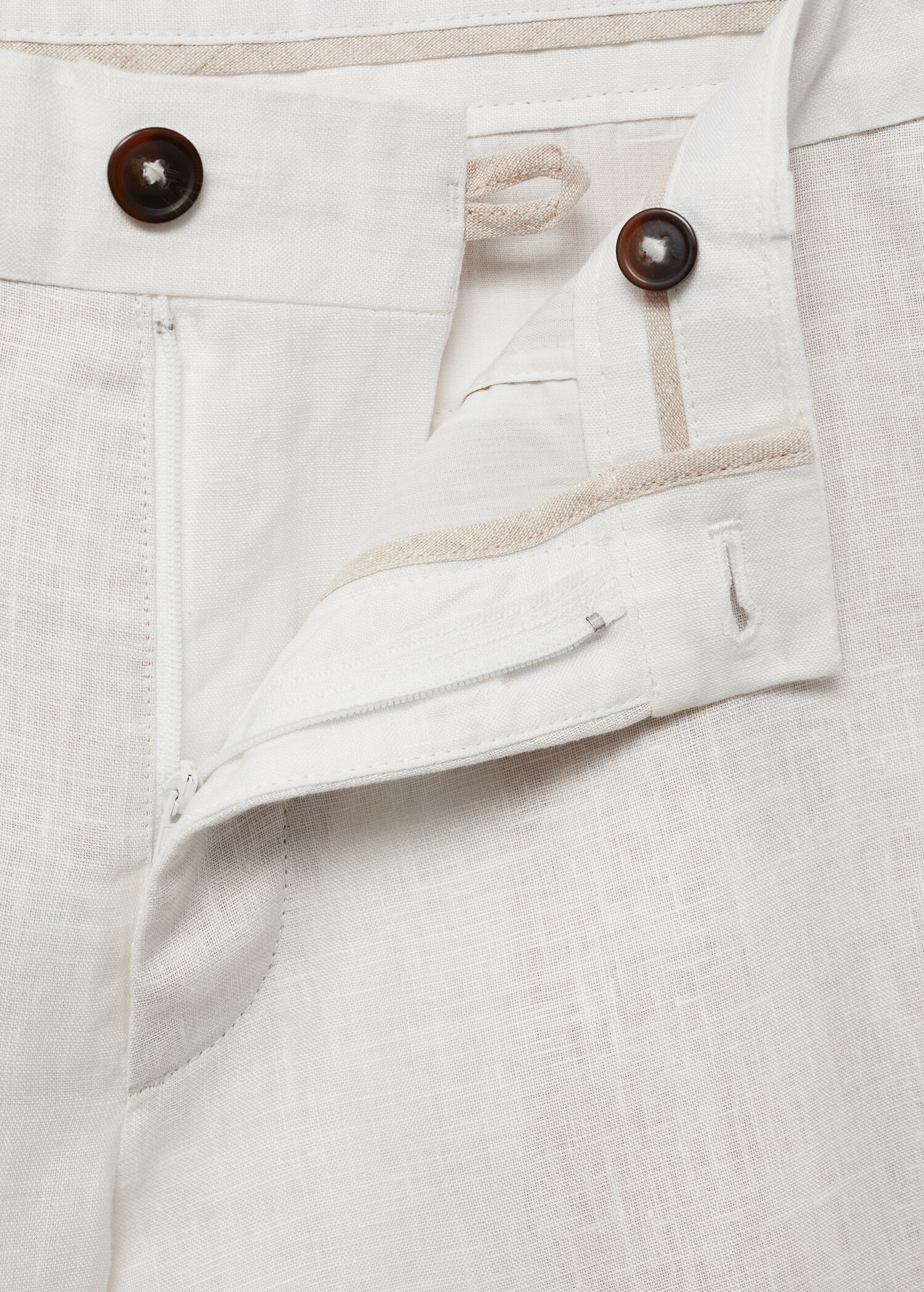 Slim-Fit-Bermudashorts aus 100 % Leinen - Detail des Artikels 8