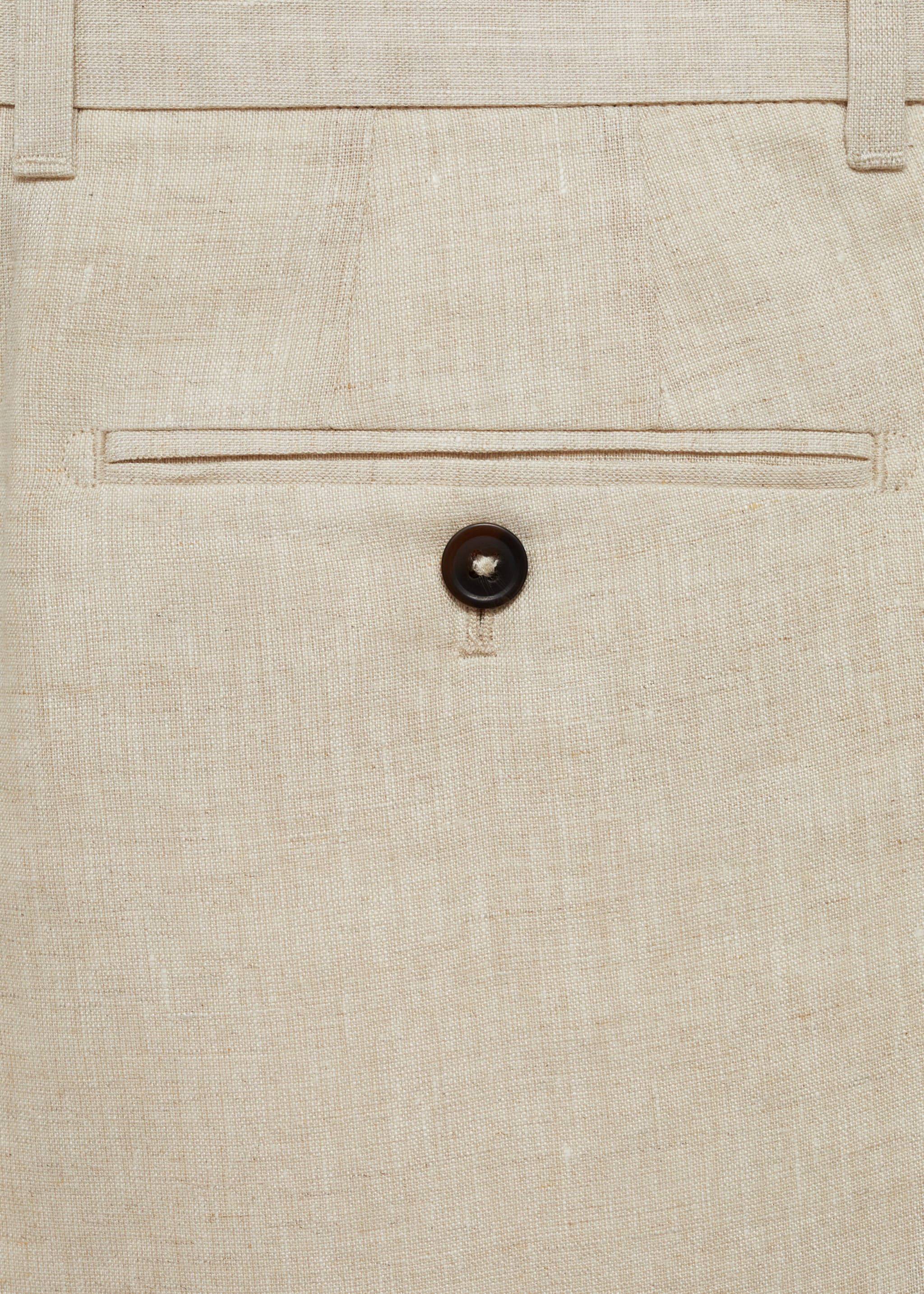 Slim-Fit-Bermudashorts aus 100 % Leinen - Detail des Artikels 0