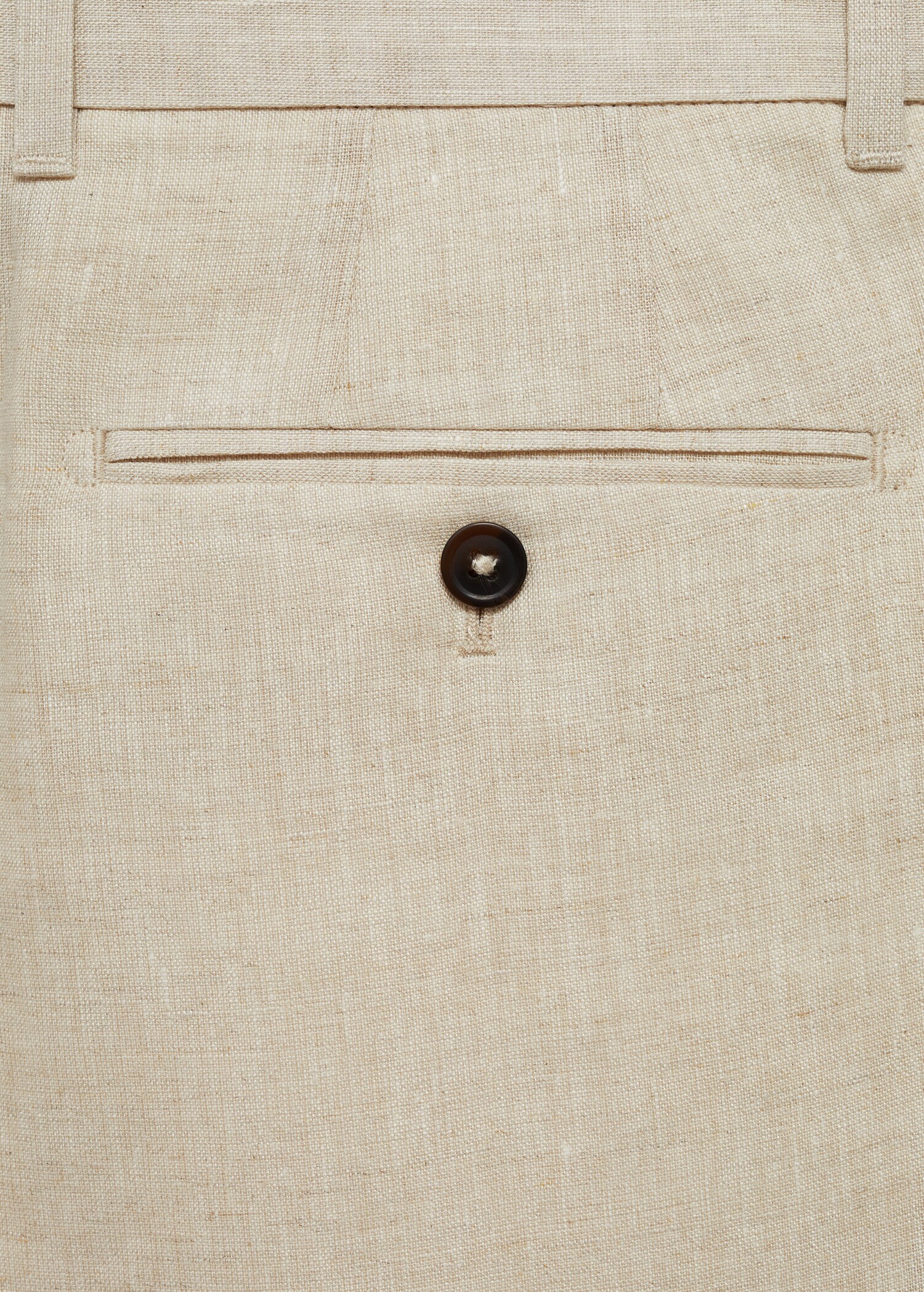 Slim-Fit-Bermudashorts aus 100 % Leinen - Detail des Artikels 0