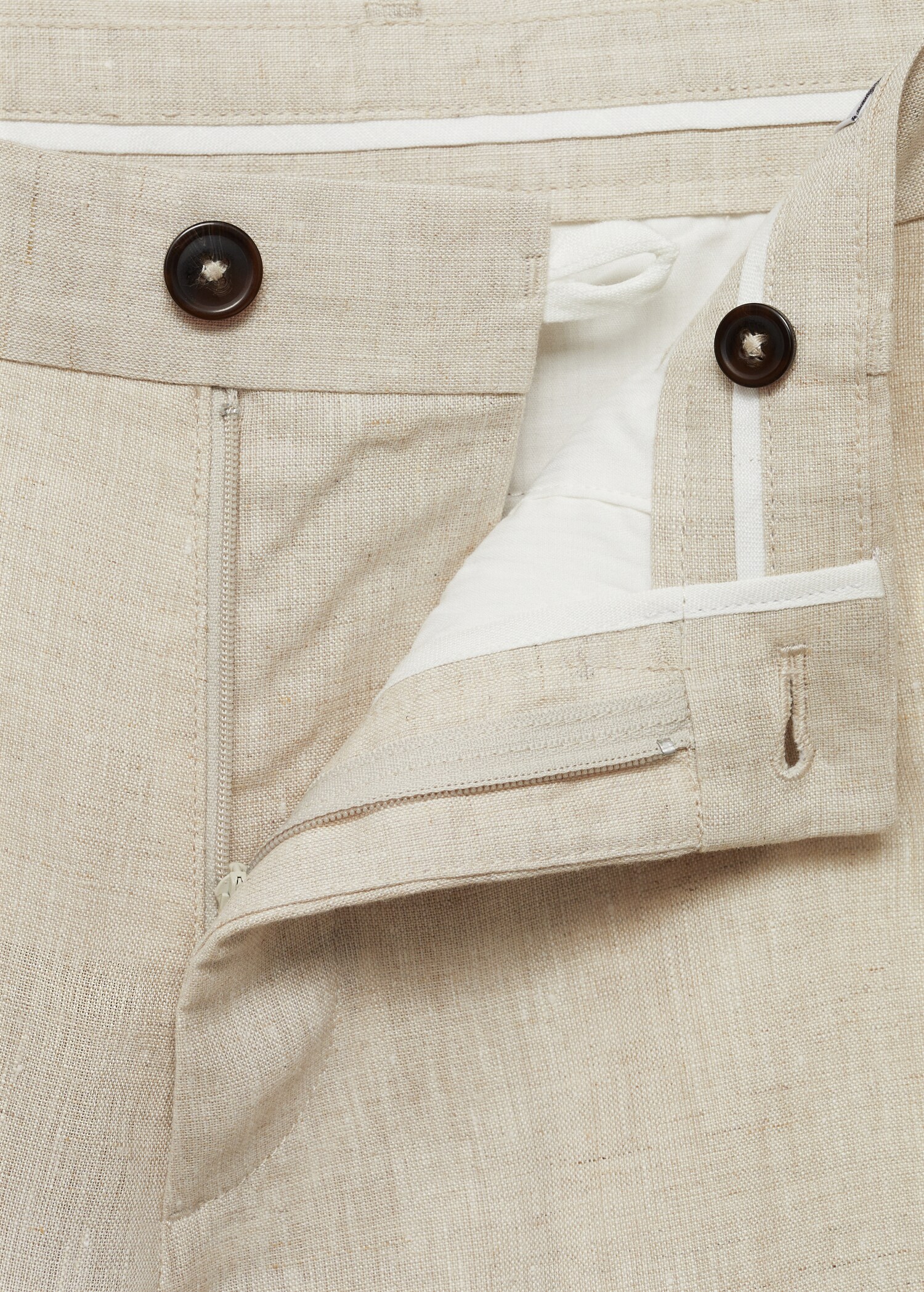 Slim-Fit-Bermudashorts aus 100 % Leinen - Detail des Artikels 8
