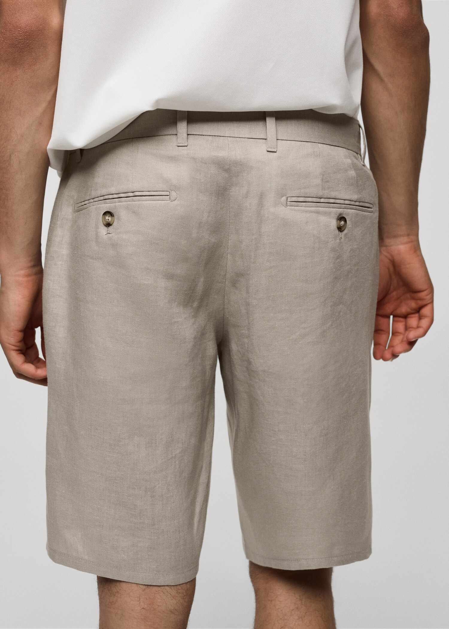 Bermuda slim-fit 100 % lin - Détail de l'article 6