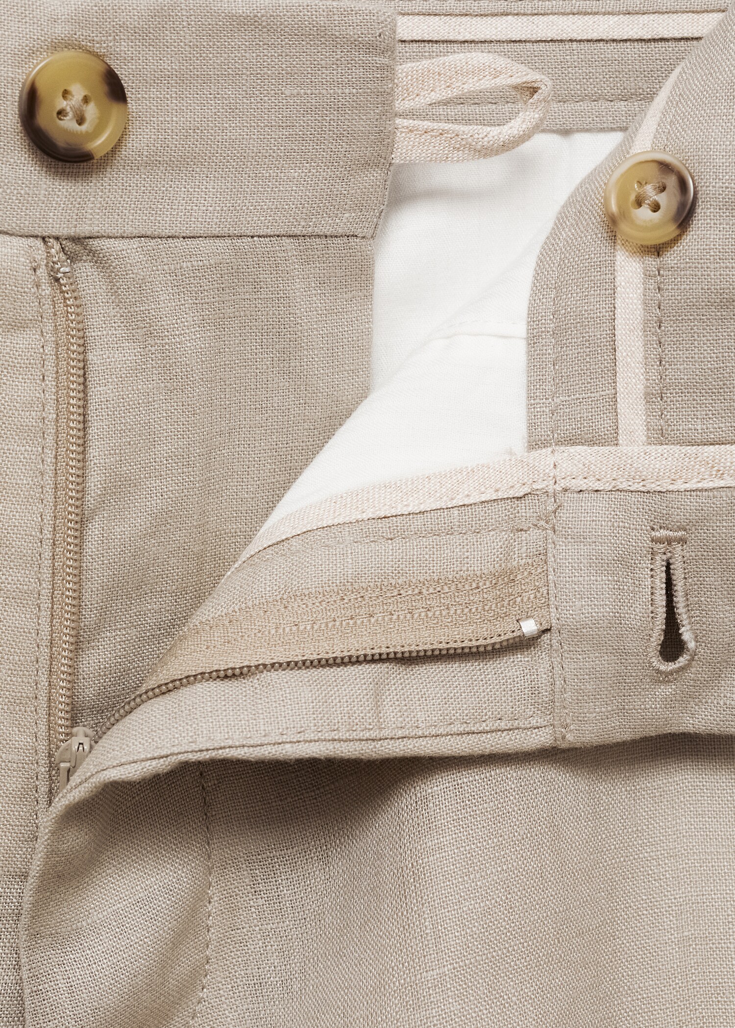 Bermuda slim-fit 100 % lin - Détail de l'article 8