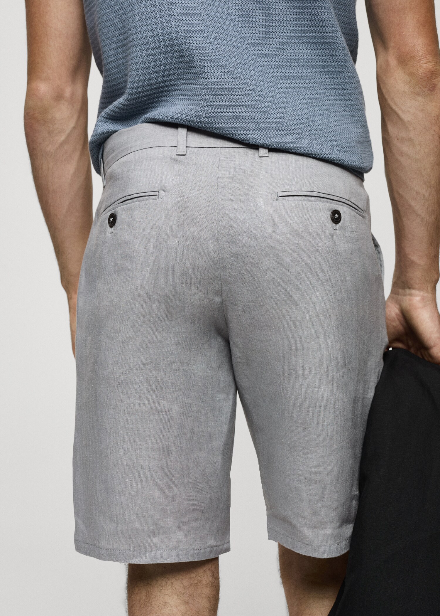 Bermuda slim-fit 100 % lin - Détail de l'article 6