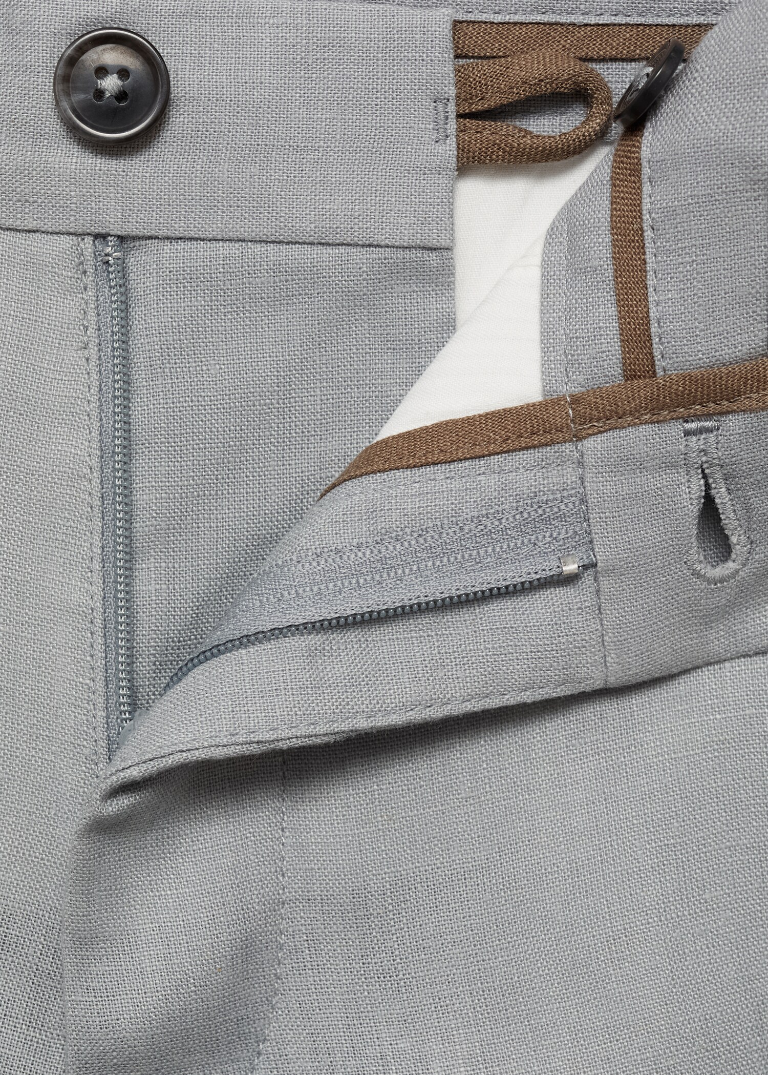 Bermuda slim-fit 100 % lin - Détail de l'article 8