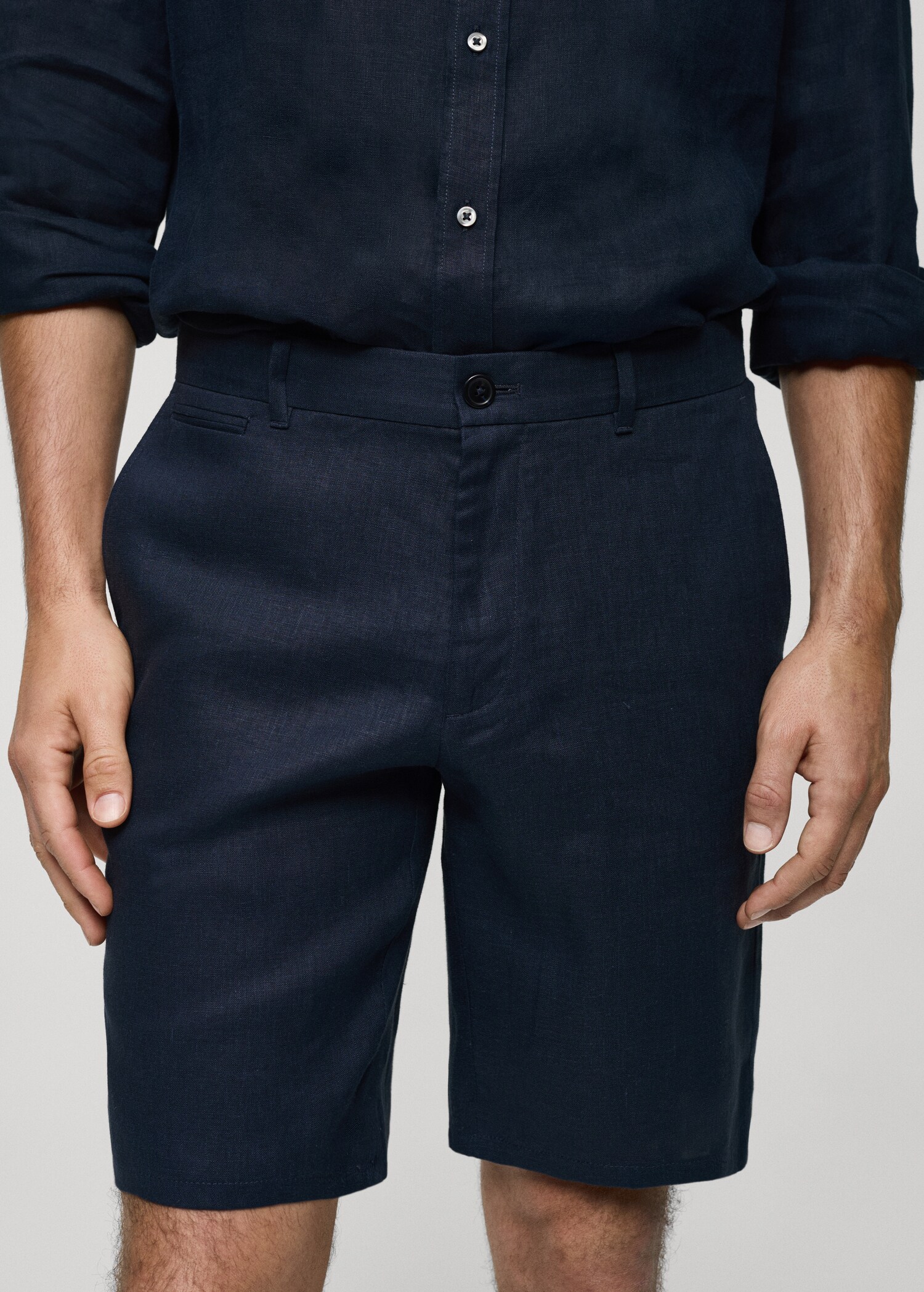 Bermuda slim-fit 100 % lin - Détail de l'article 1