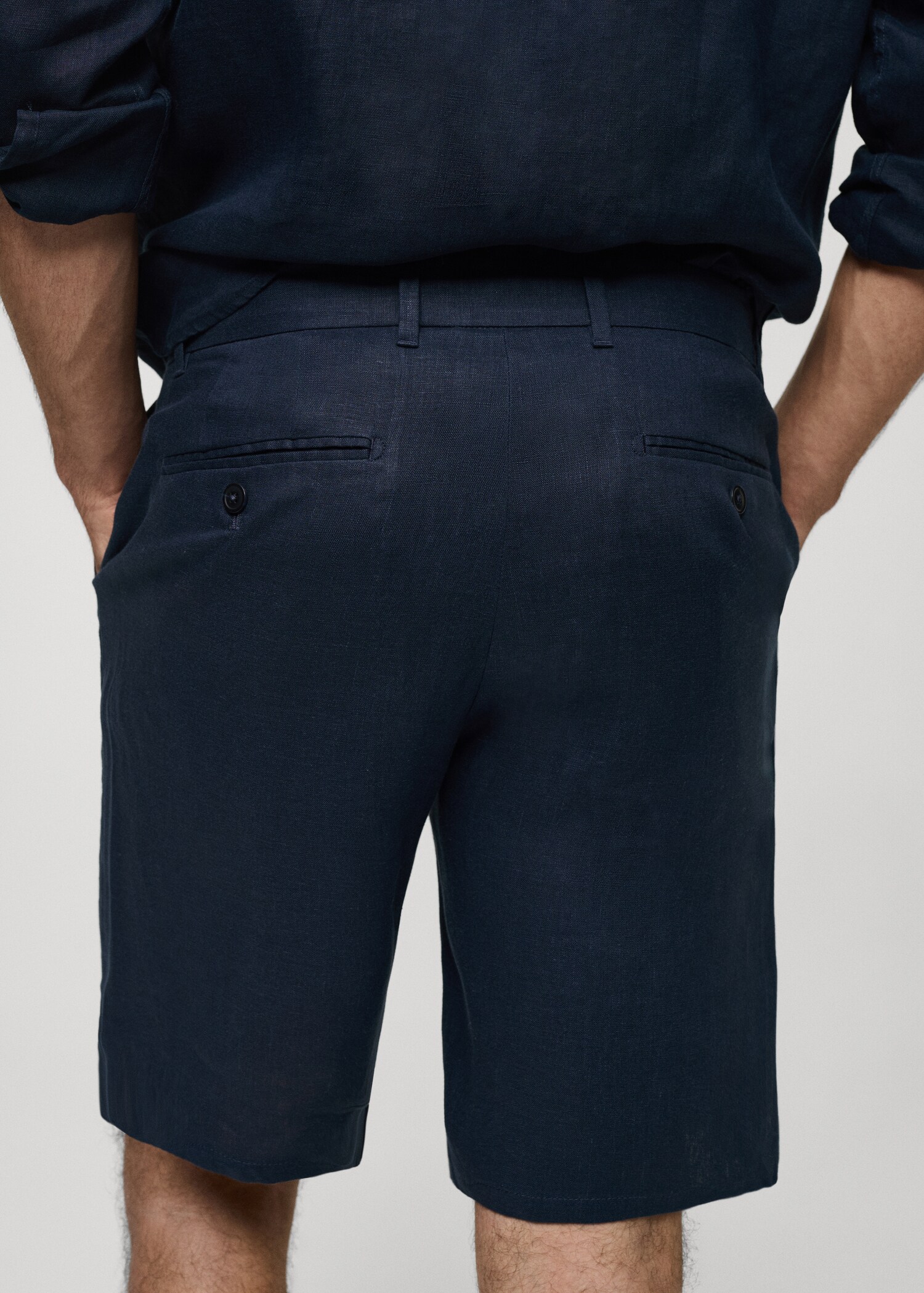 Bermuda slim-fit 100 % lin - Détail de l'article 6