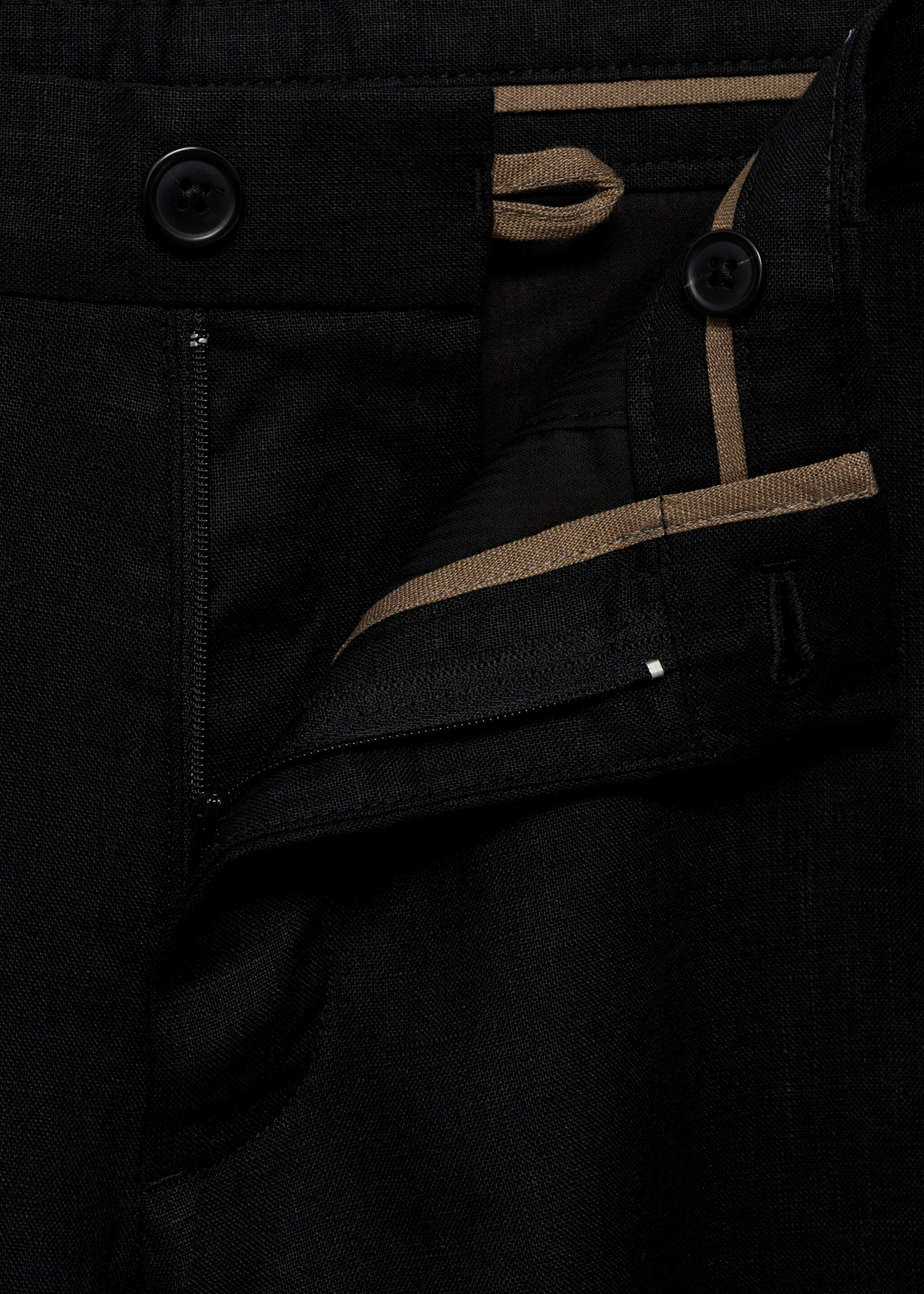 Slim-Fit-Bermudashorts aus 100 % Leinen - Detail des Artikels 8