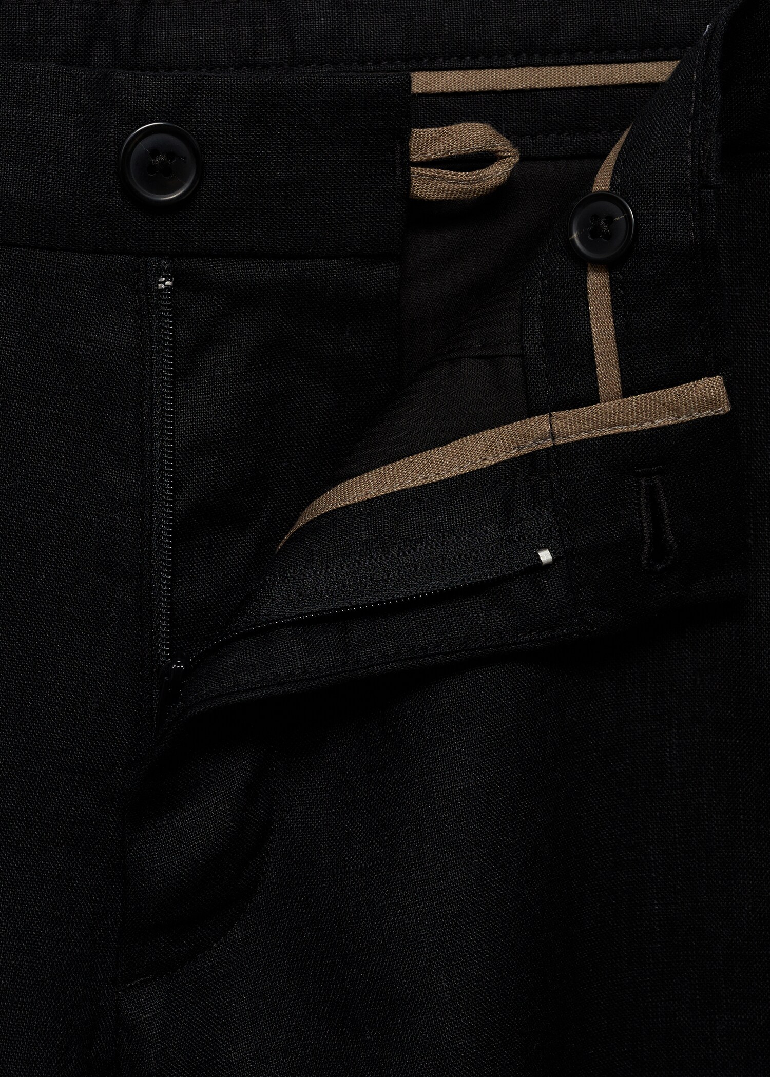 Slim-Fit-Bermudashorts aus 100 % Leinen - Detail des Artikels 8