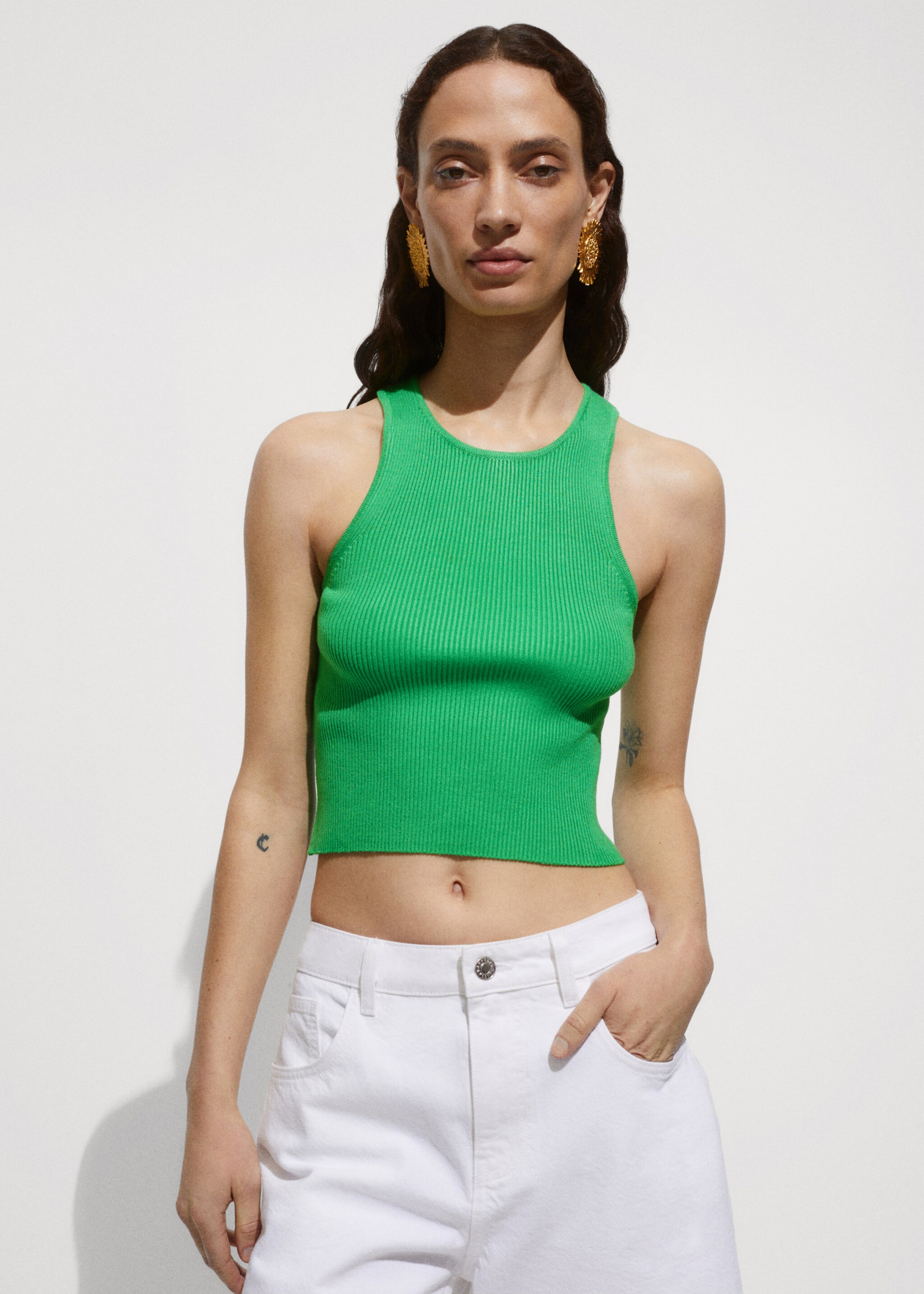 Ribbed knit top - Medium plane