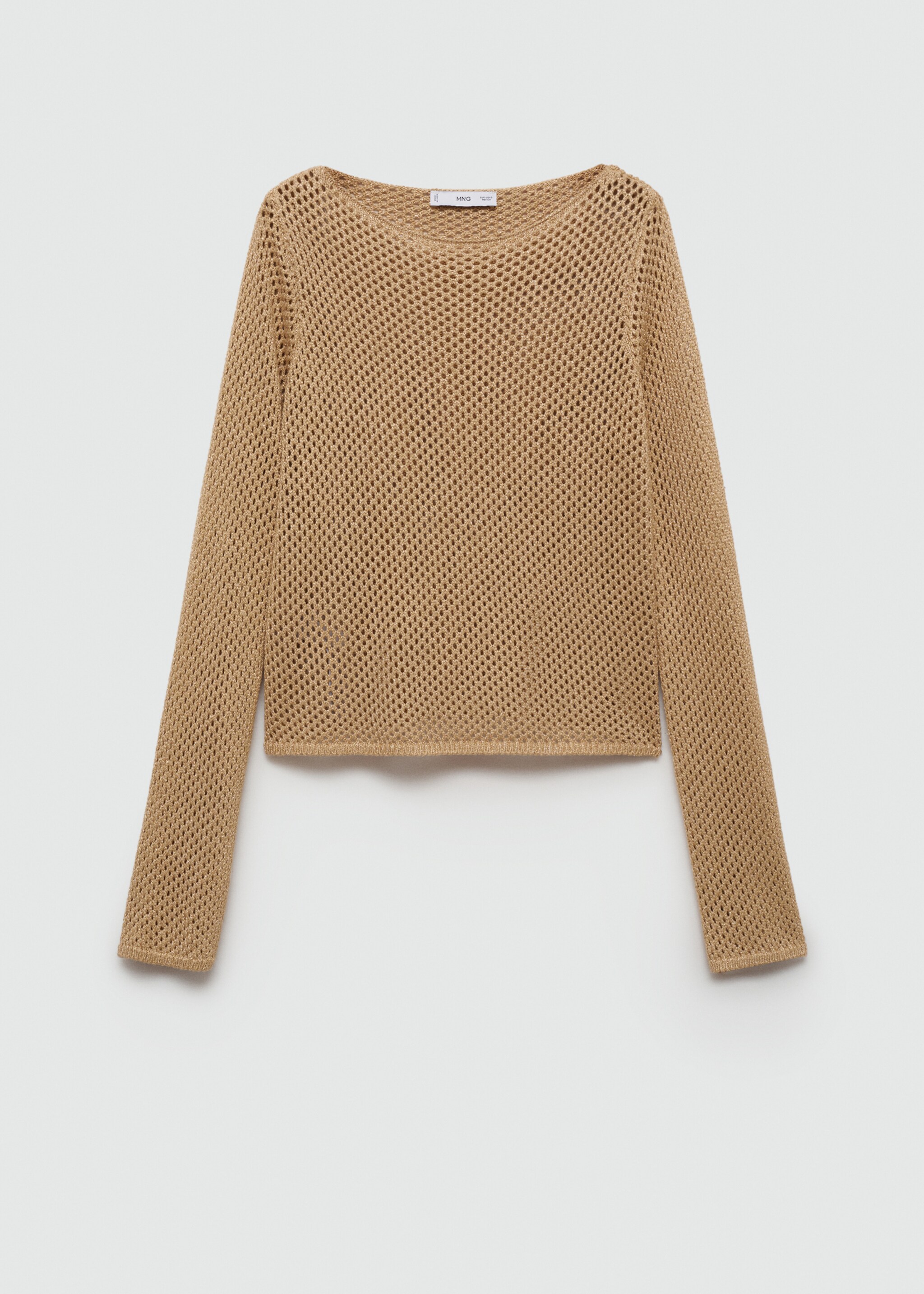 Lurexpullover mit Lochmuster - Artikel ohne Model