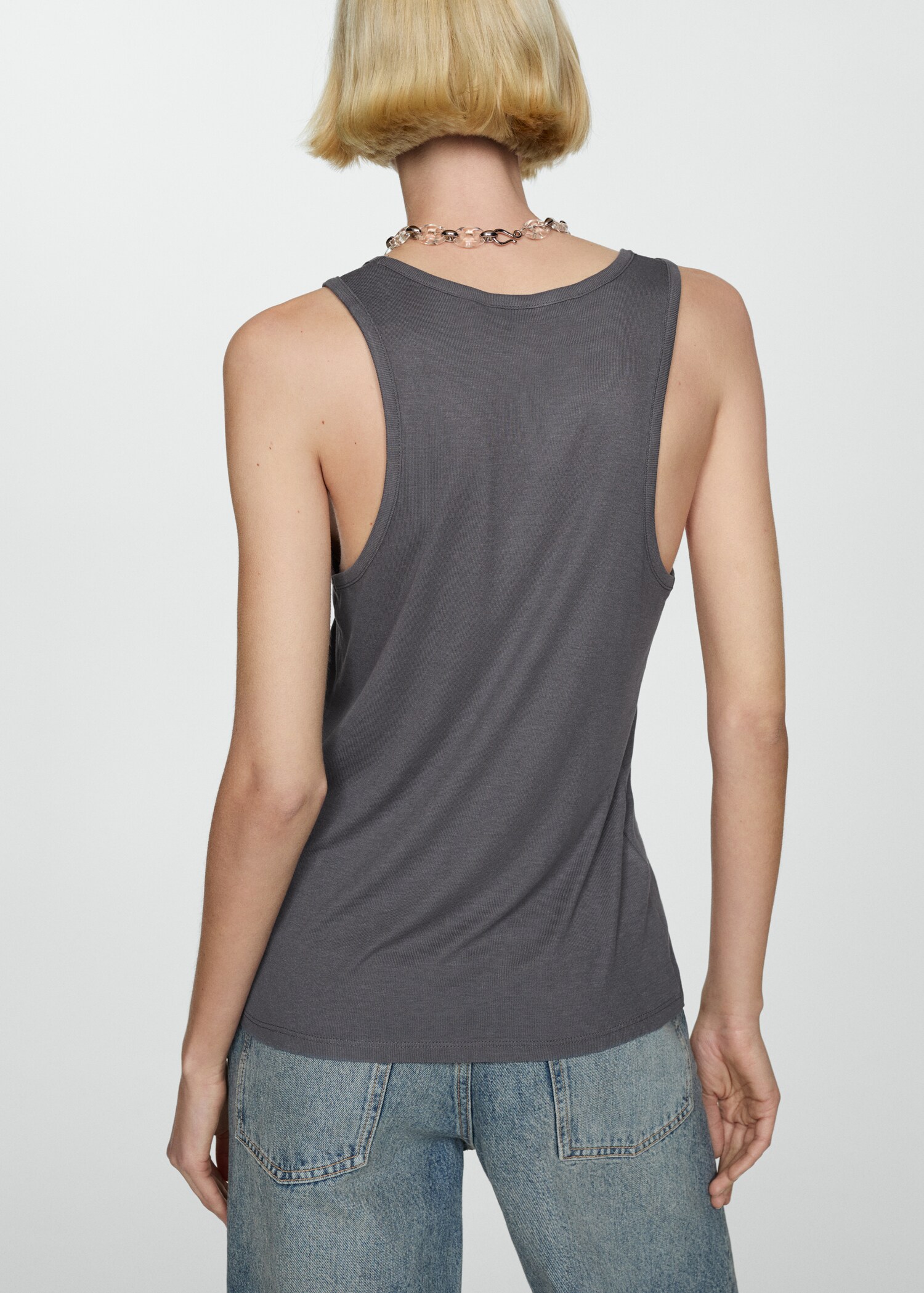 Knit strap top - Reverse of the article
