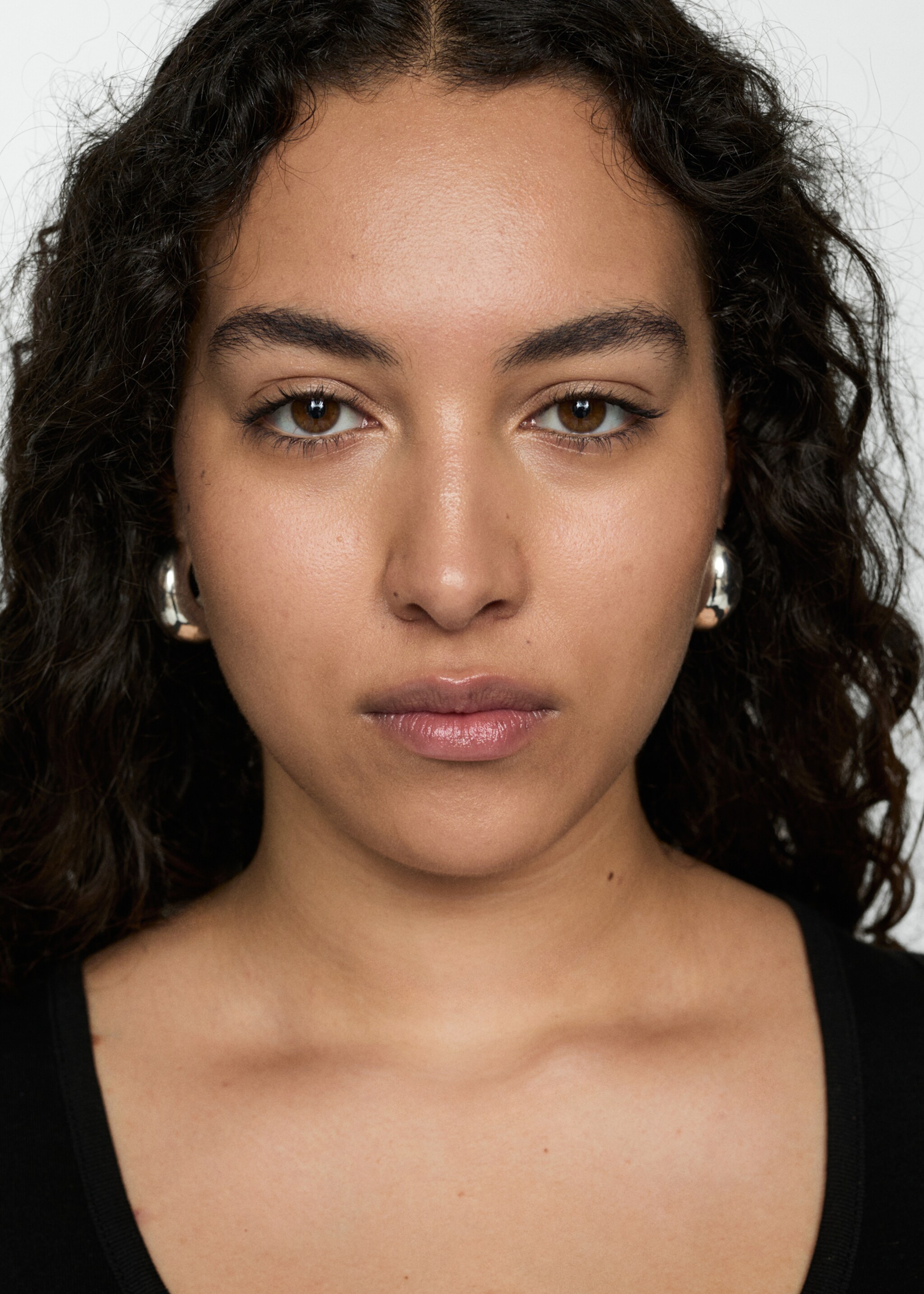 Knit strap top - Details of the article 4, Black. Ref: 77090341-00.