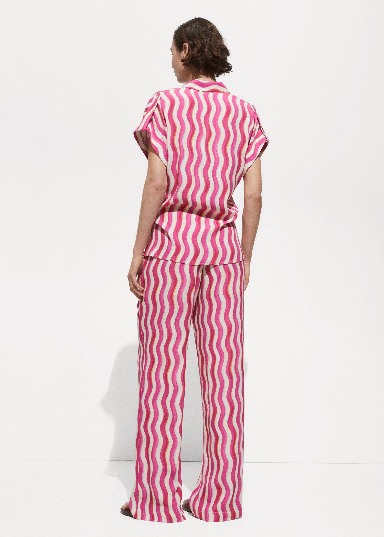Pantalón wideleg estampado - Reverso del artículo