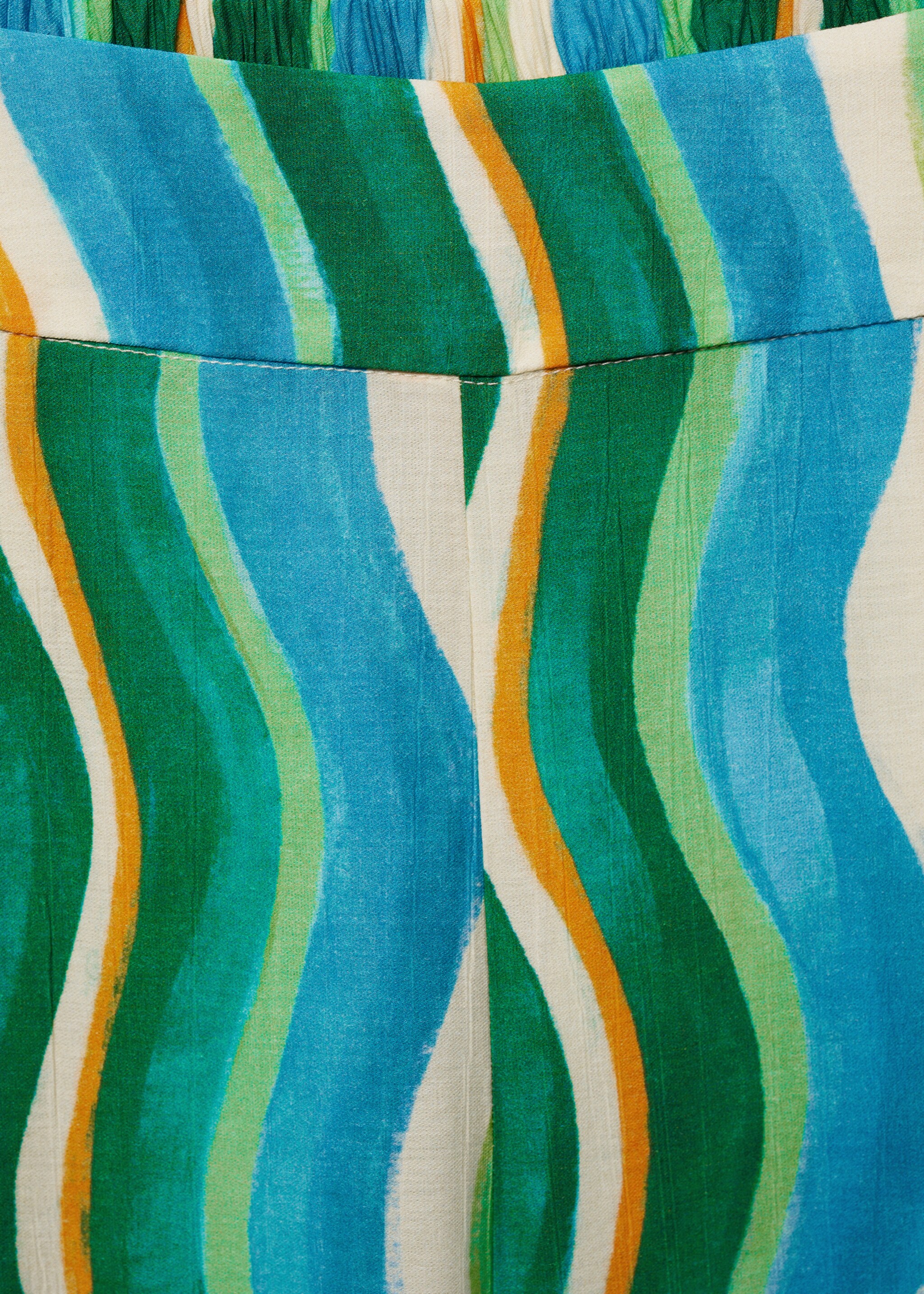 Wide leg printed trousers - Details of the article 8