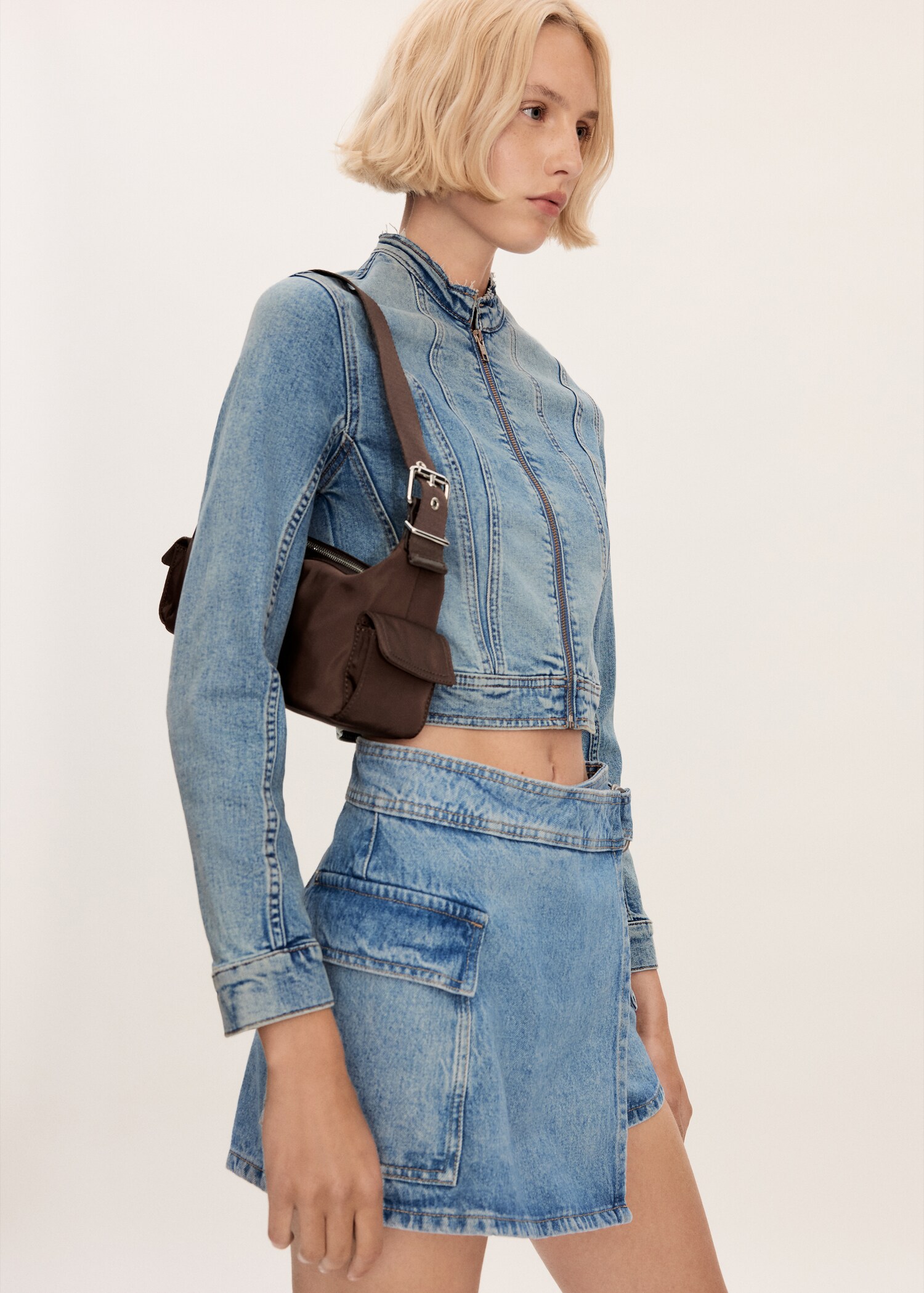 Jeans-Hosenrock - Mittlere Ansicht