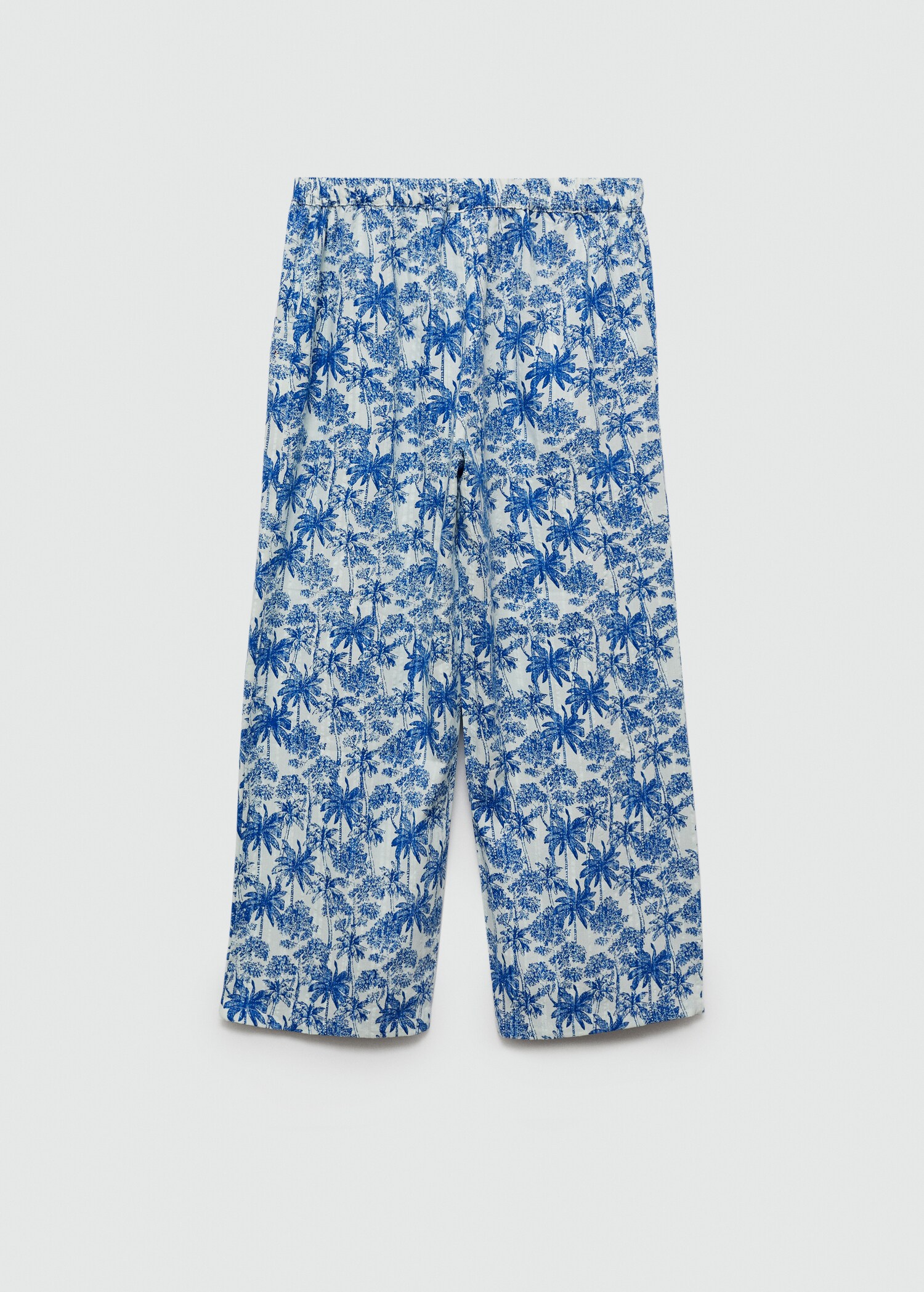 Printed straight trousers - Reverse of the article
