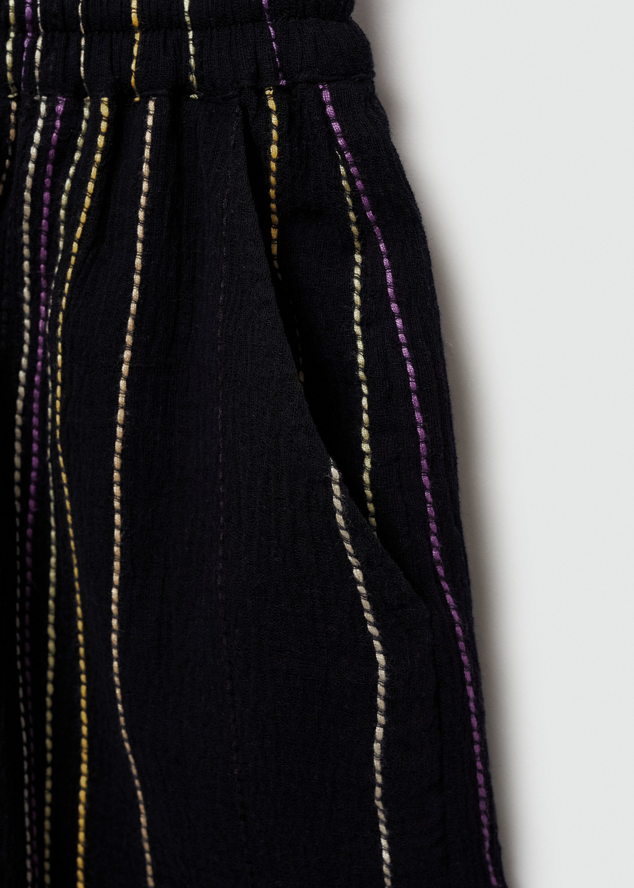 Pantalón rayas bajo deshilachado - Detalle del artículo 0