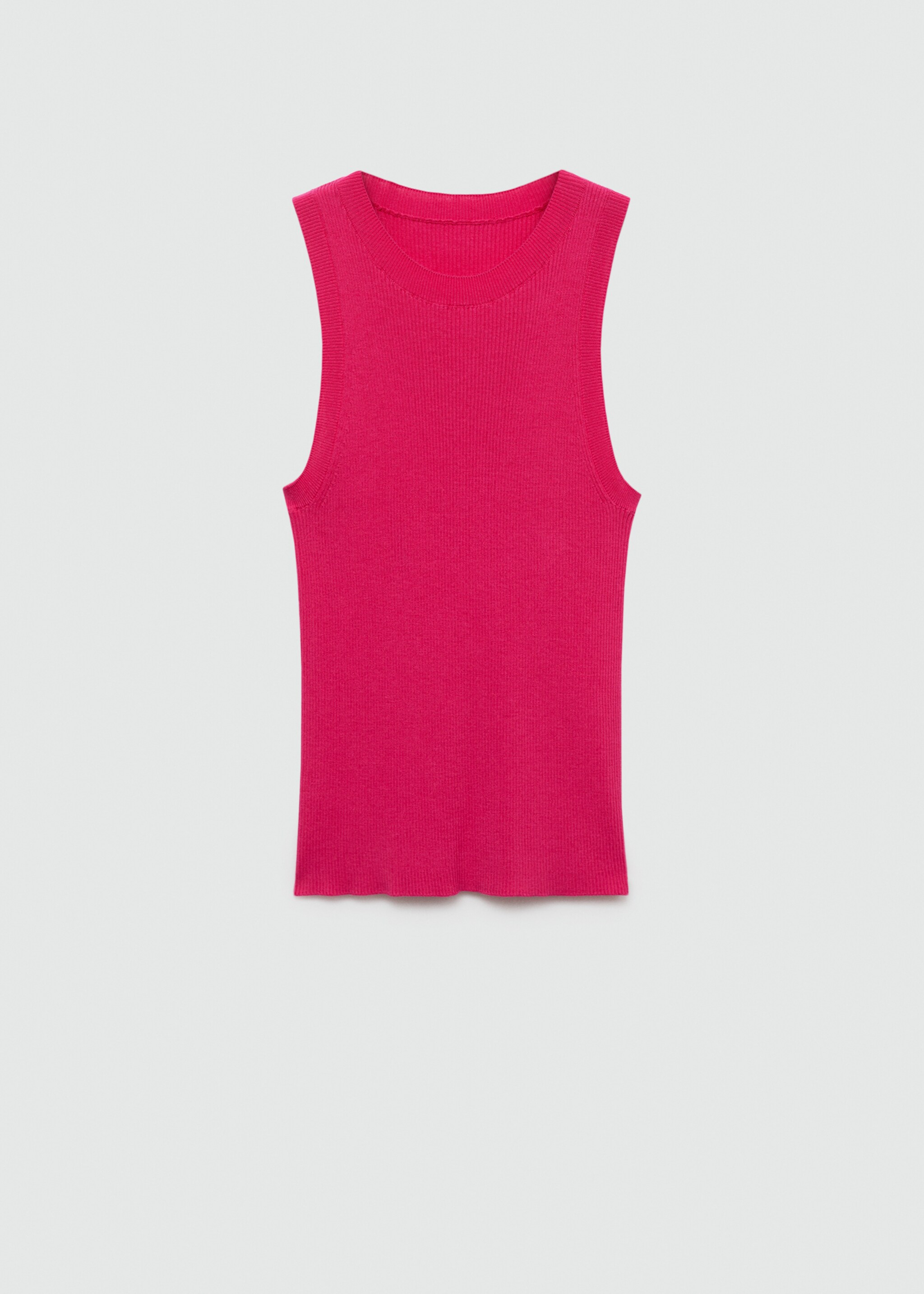 Top punto canalé - Artículo sin modelo, Fucsia. Ref: 77090356-00.