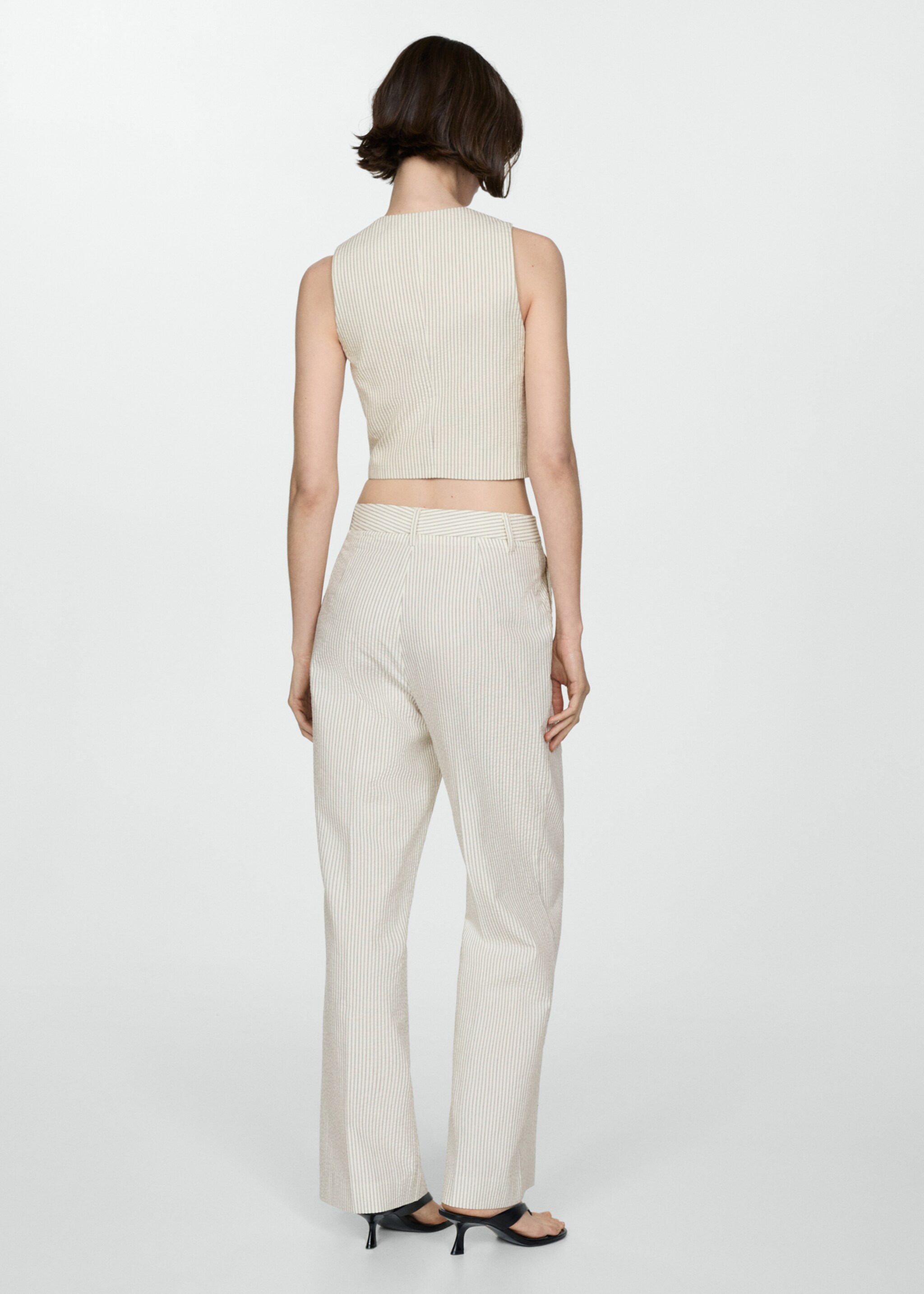 Straight striped trousers - Reverse of the article