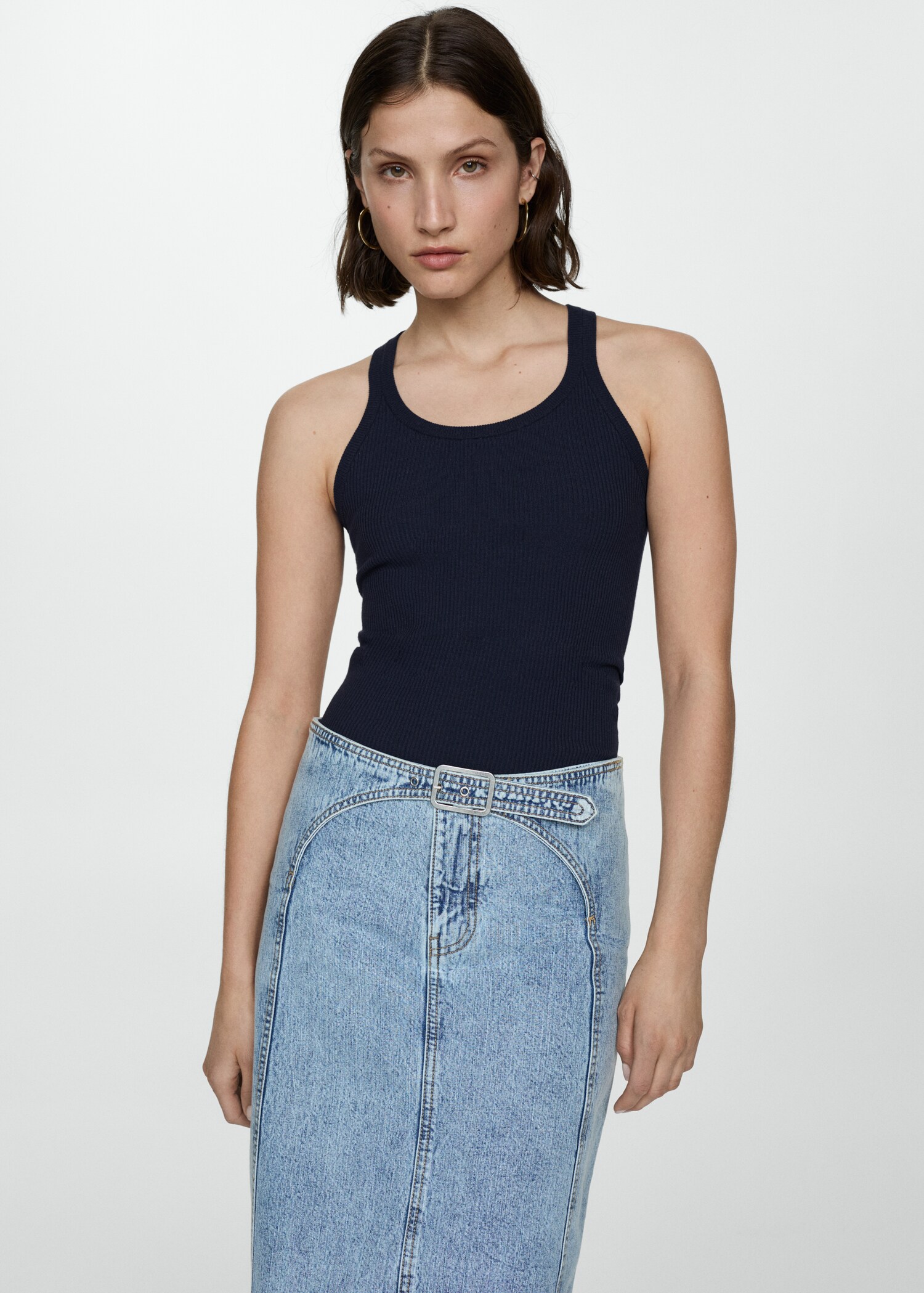 Knit strap top - Medium plane