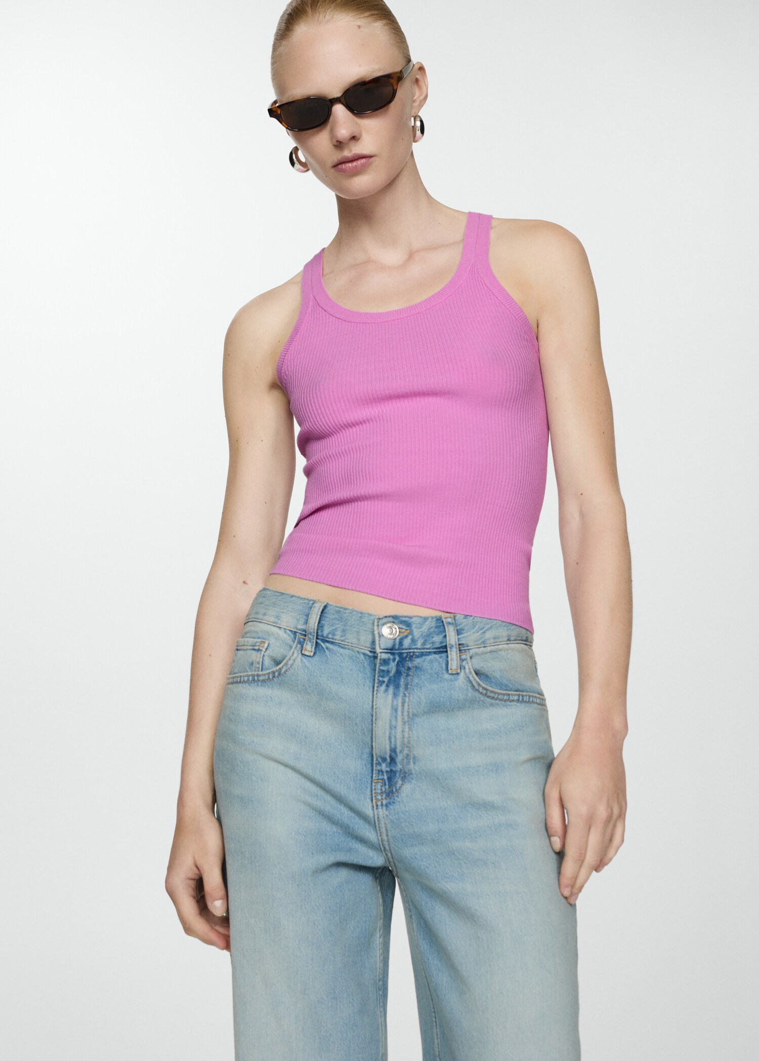 Knit strap top - Medium plane