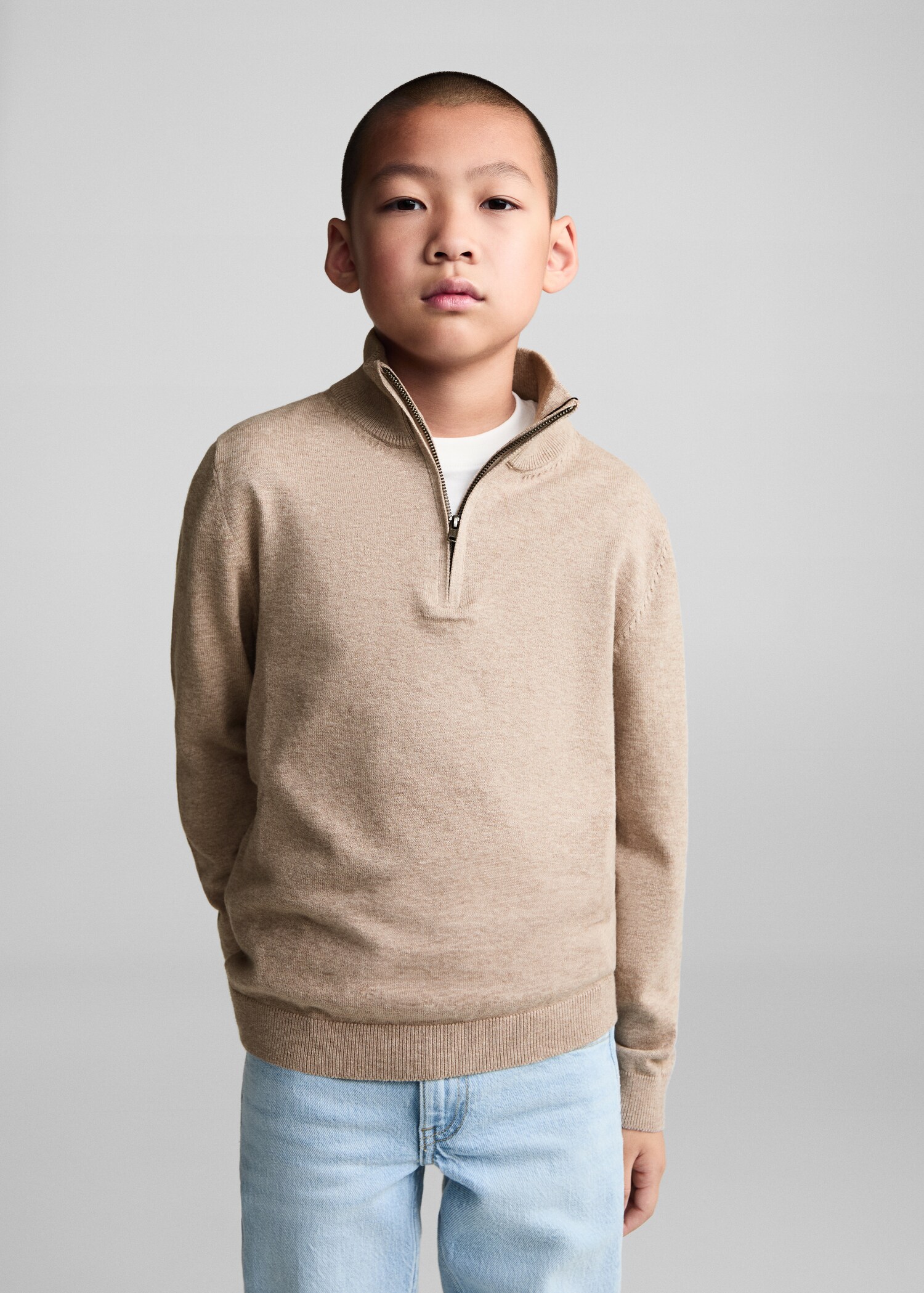 Pullover mit Zip-Kragen - Mittlere Ansicht