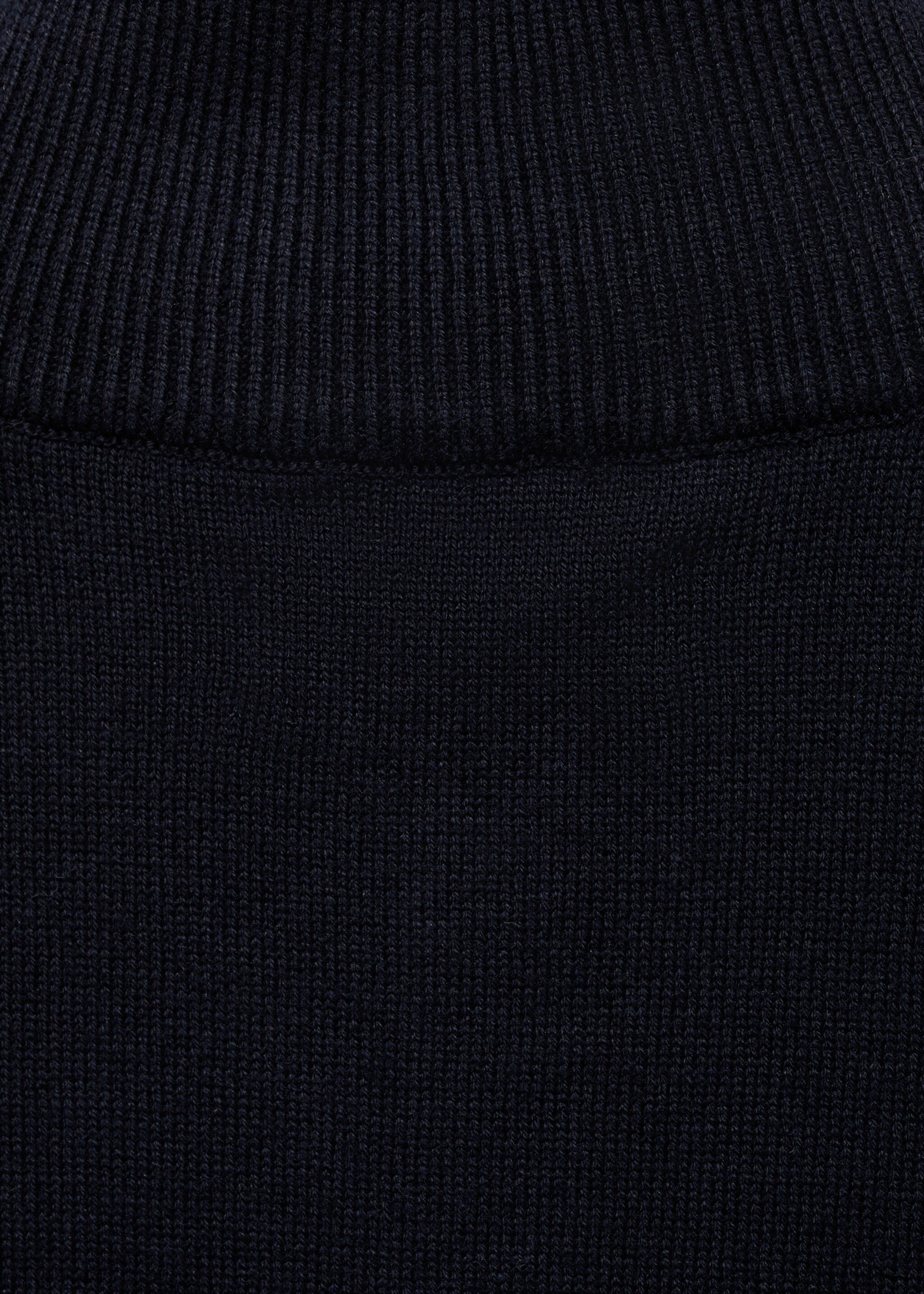 Zip neck jumper - Details of the article 0, Dark Navy. Ref: 77090367-00.