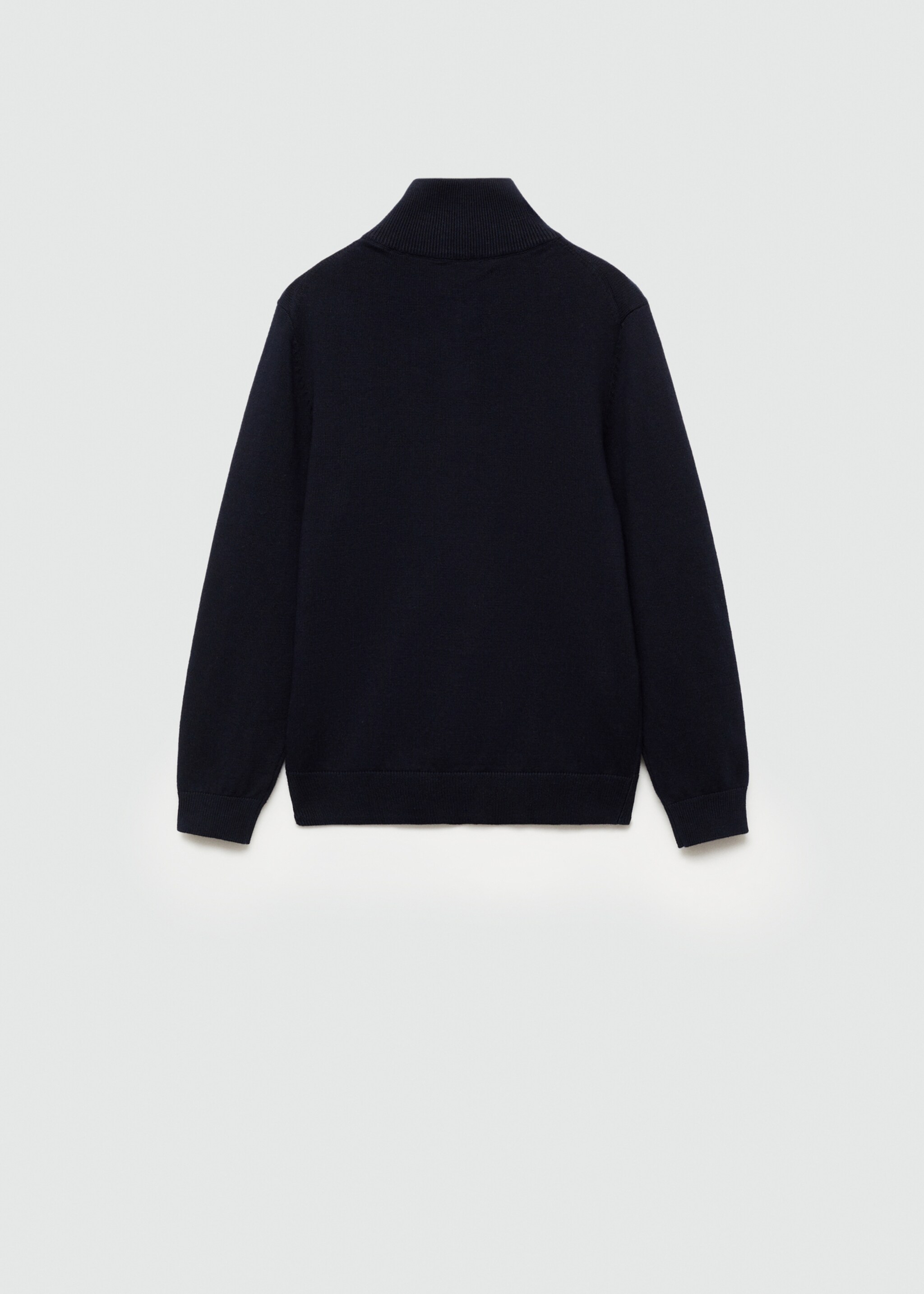 Zip neck jumper - Reverse of the article, Dark Navy. Ref: 77090367-00.