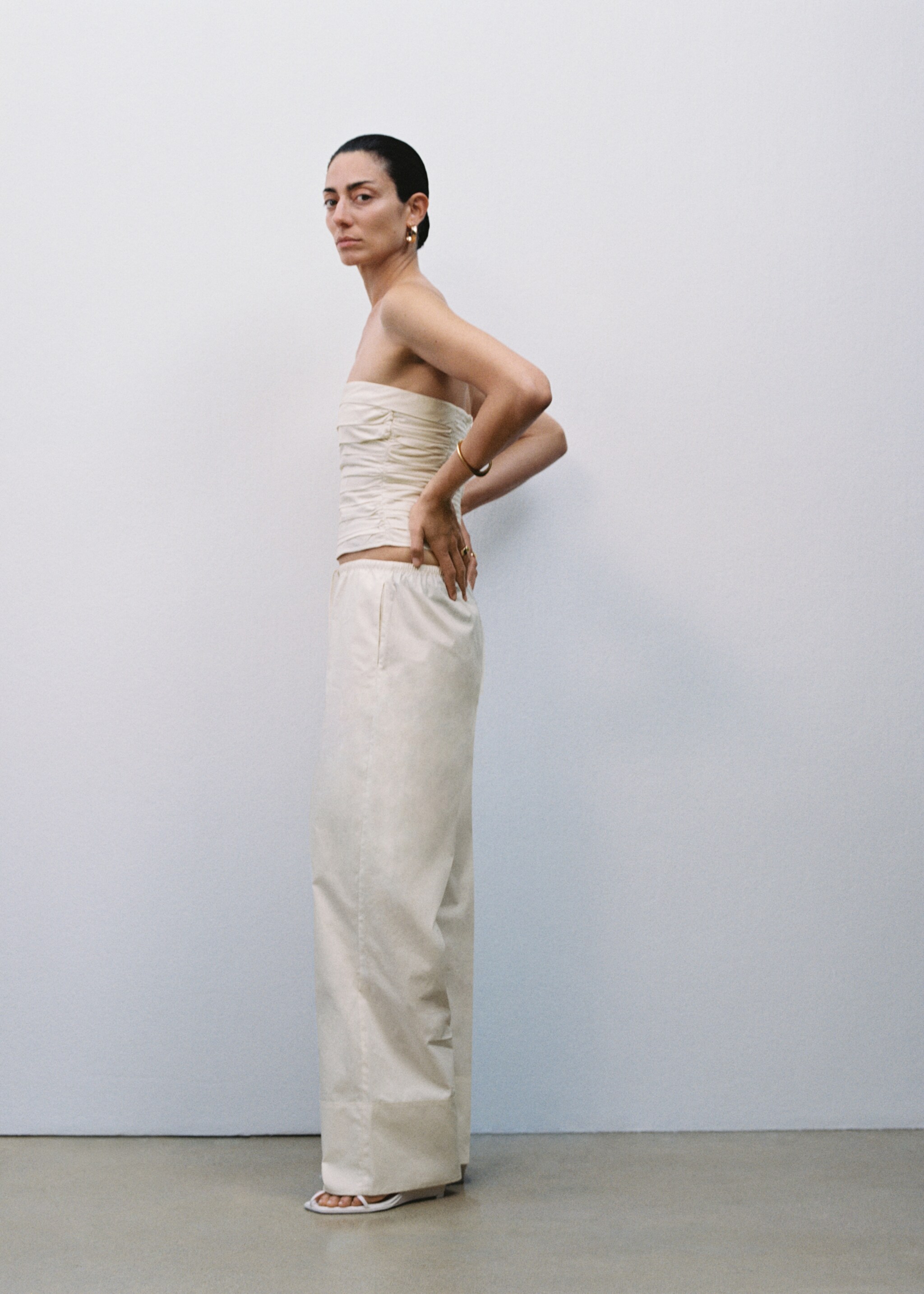 Cotton wideleg trousers - Details of the article 6